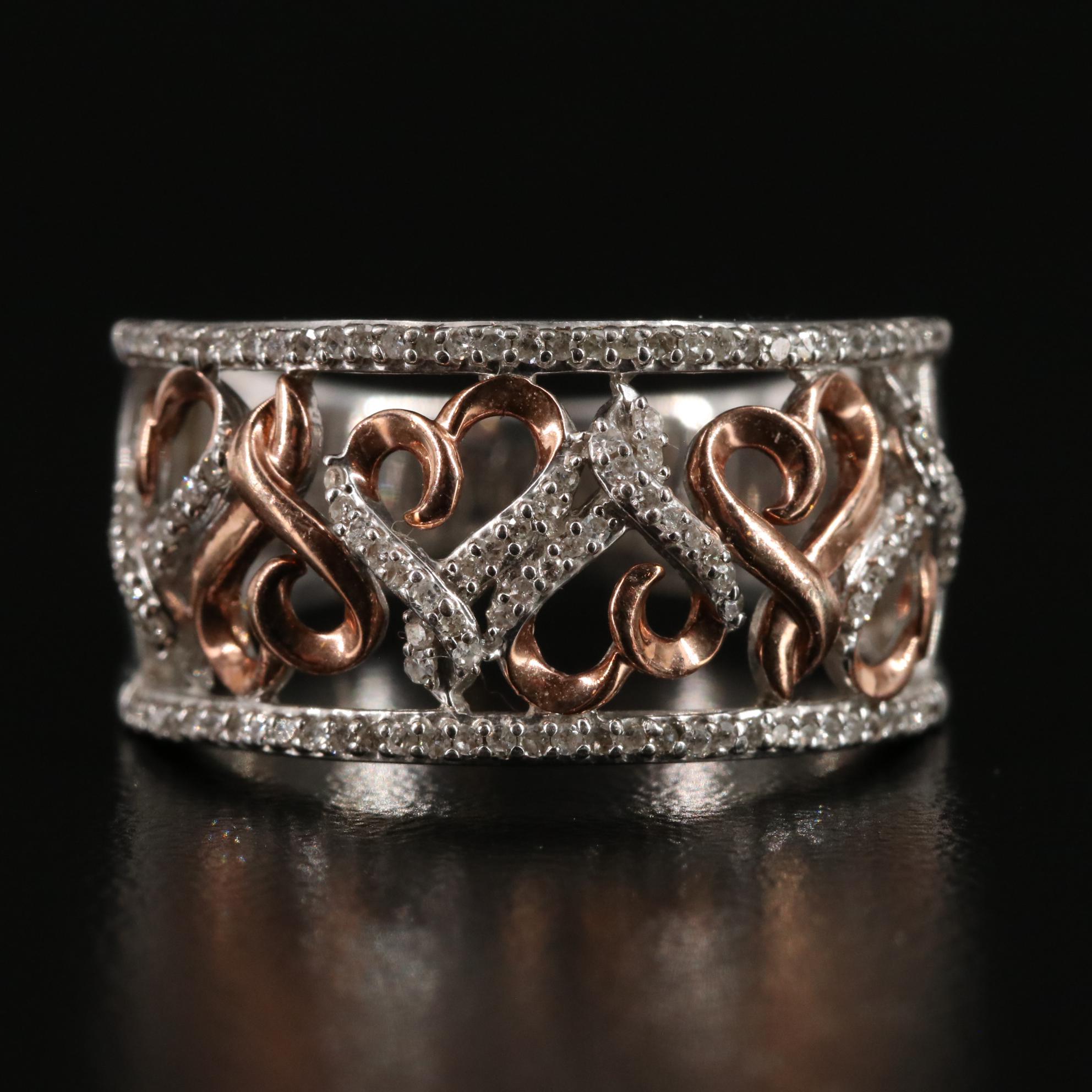 Sterling 0.26 CTW Diamond Heart Ring