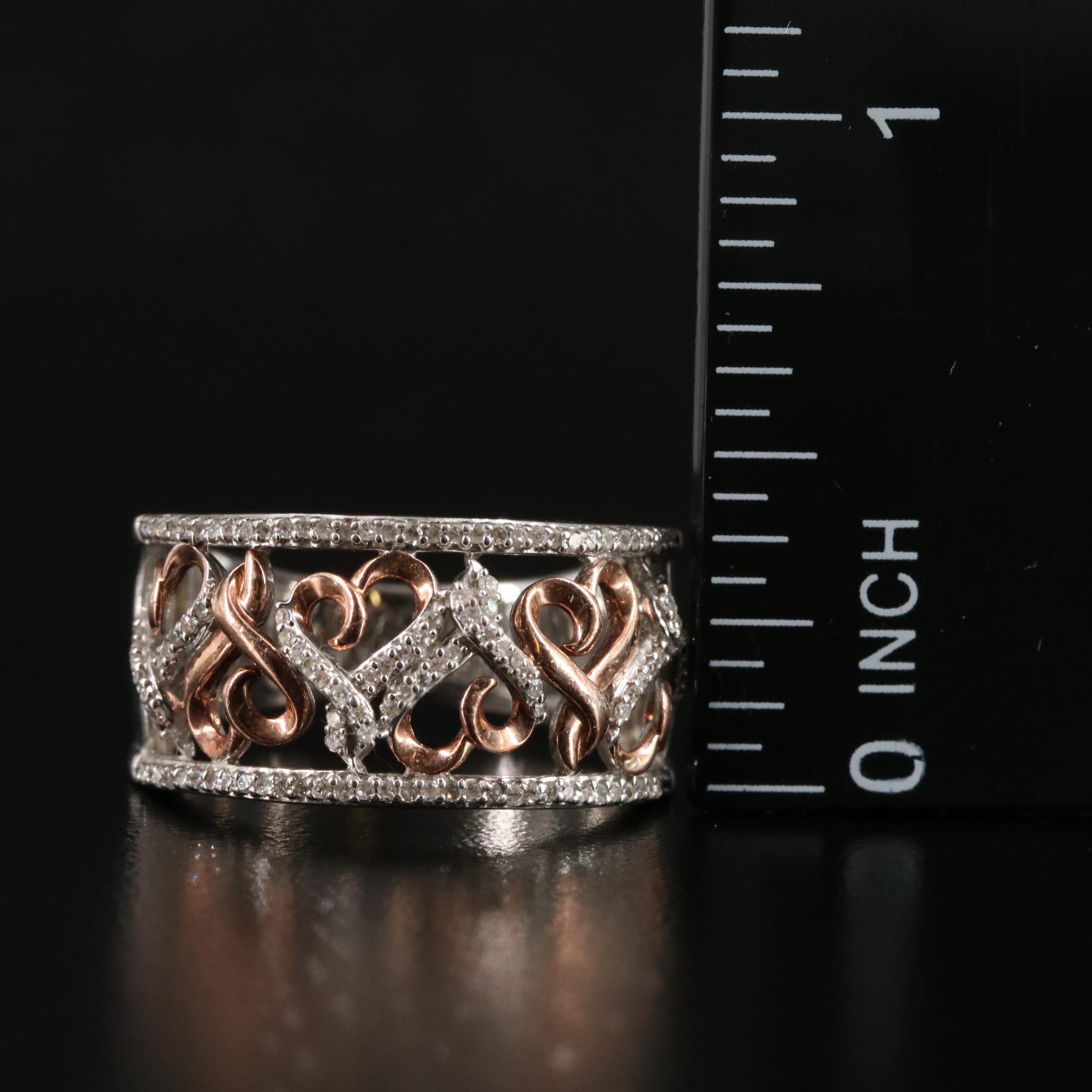 Sterling 0.26 CTW Diamond Heart Ring