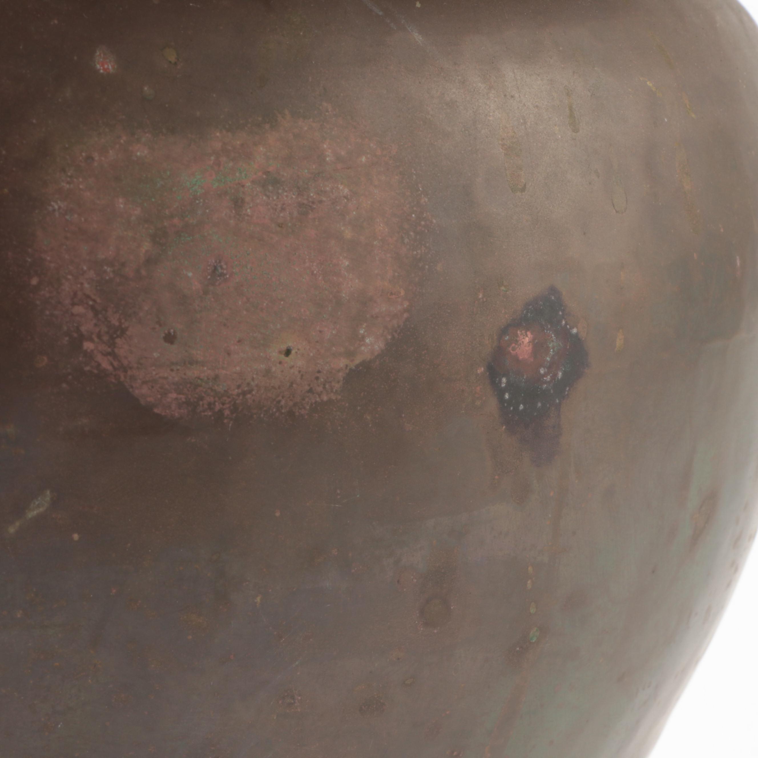 English Brass Lions Paw Planter Pot with Other Brazier Top