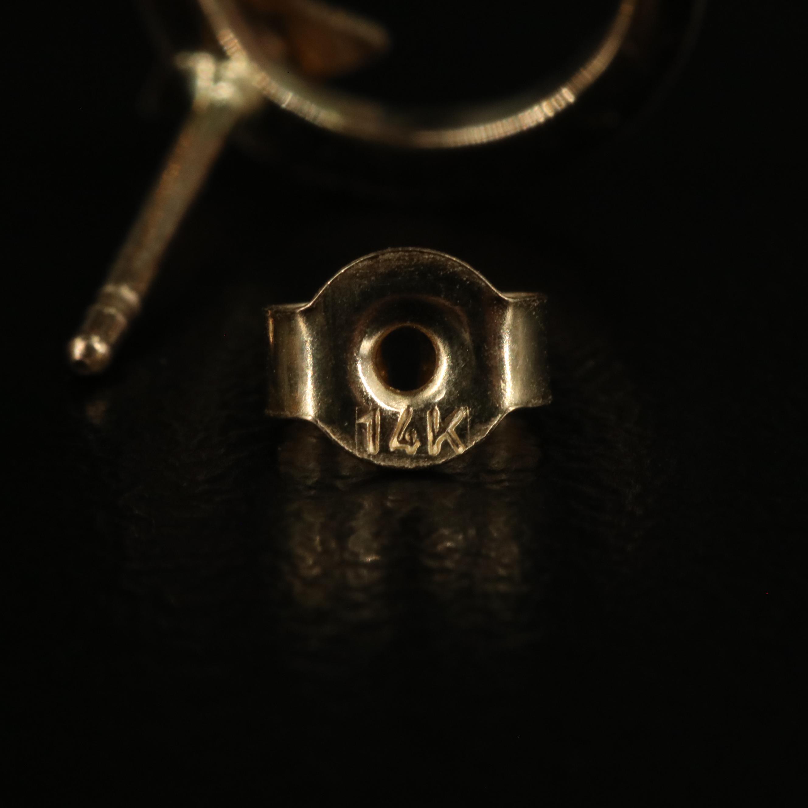 14K Hoop with Star Earrings