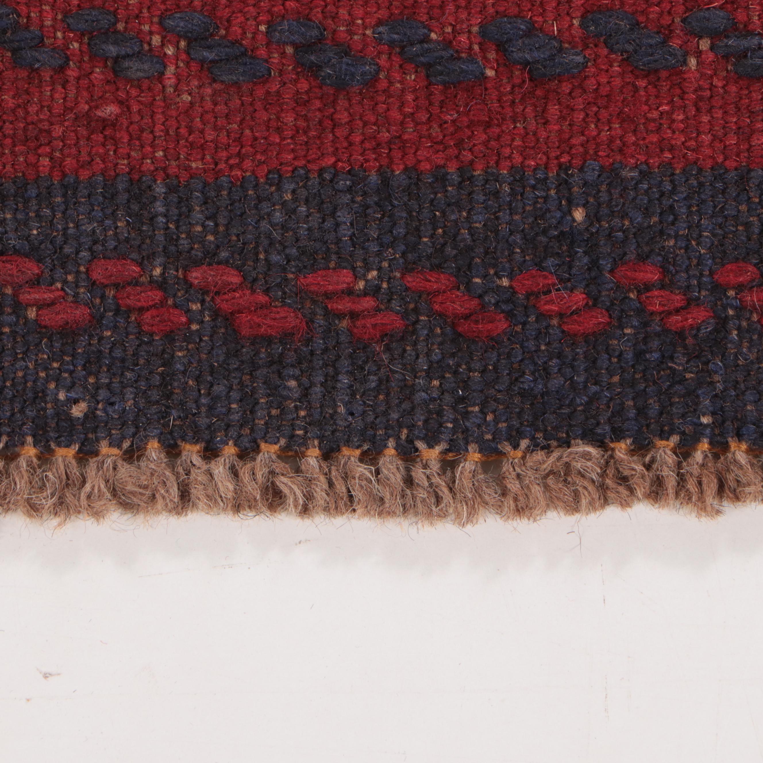 2' x 7'9 Hand-Knotted Afghan Mixed Technique Carpet Runner