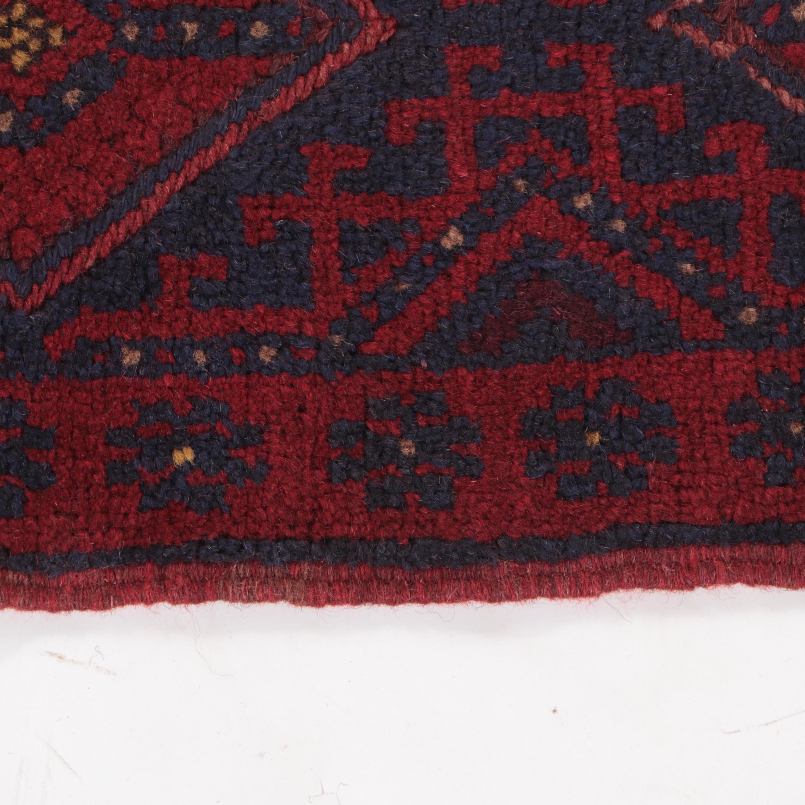 2' x 7'9 Hand-Knotted Afghan Mixed Technique Carpet Runner