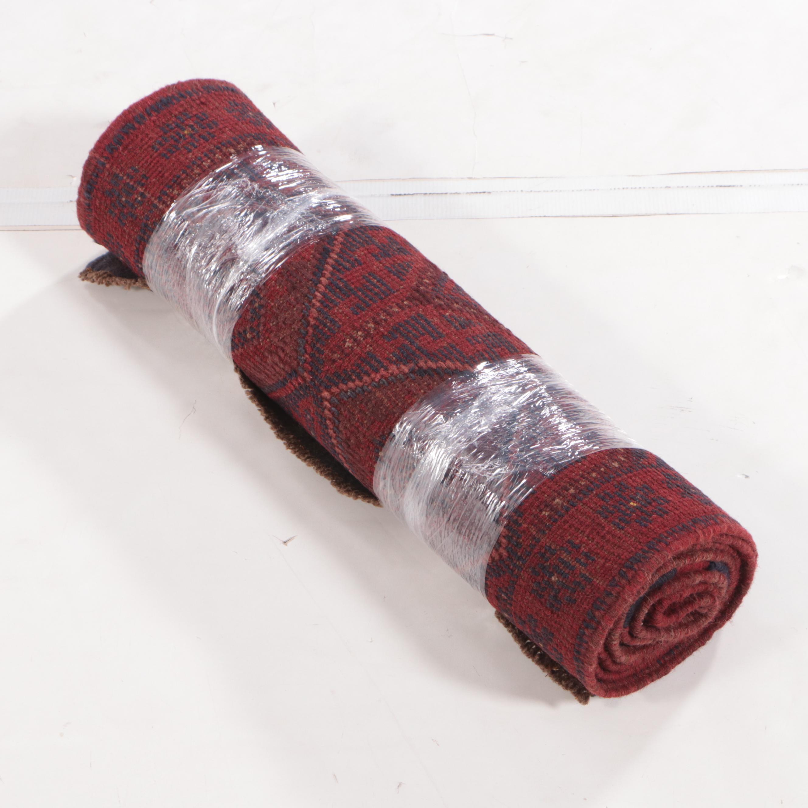 2' x 7'9 Hand-Knotted Afghan Mixed Technique Carpet Runner