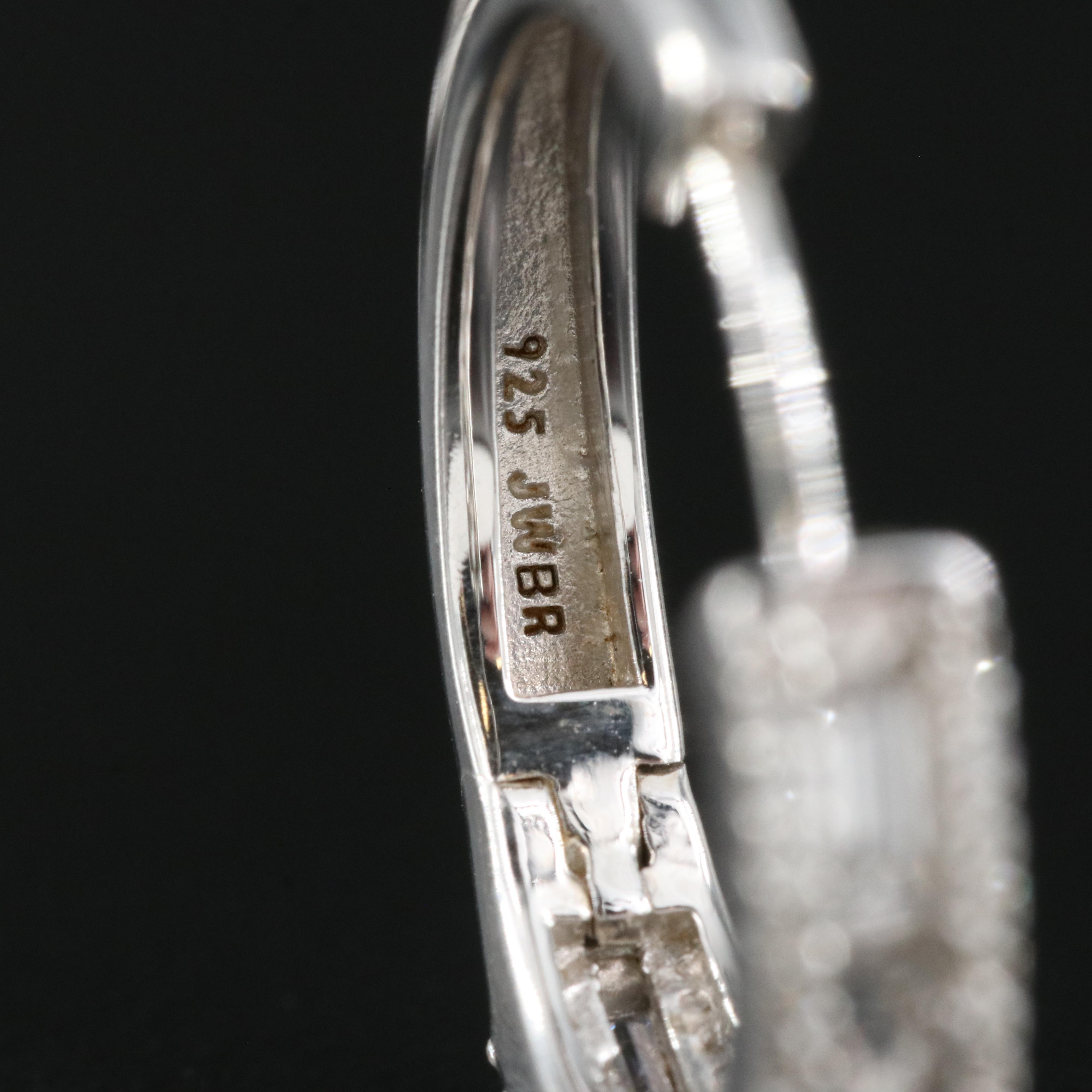 Sterling Sapphire Hoop Earrings