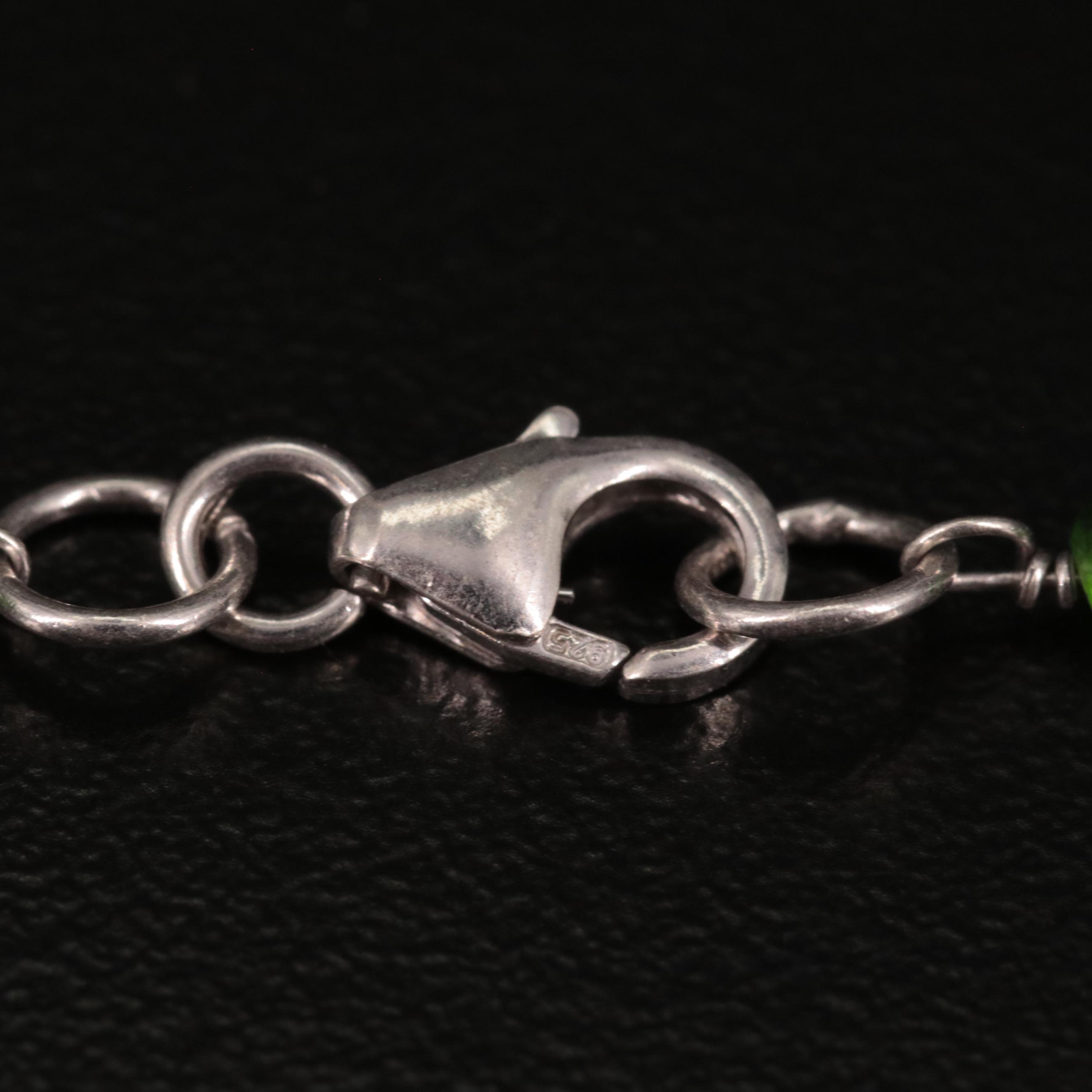 Sterling Diopside, Cultured Pearl, Amethyst, and Addition Gemstone Necklace