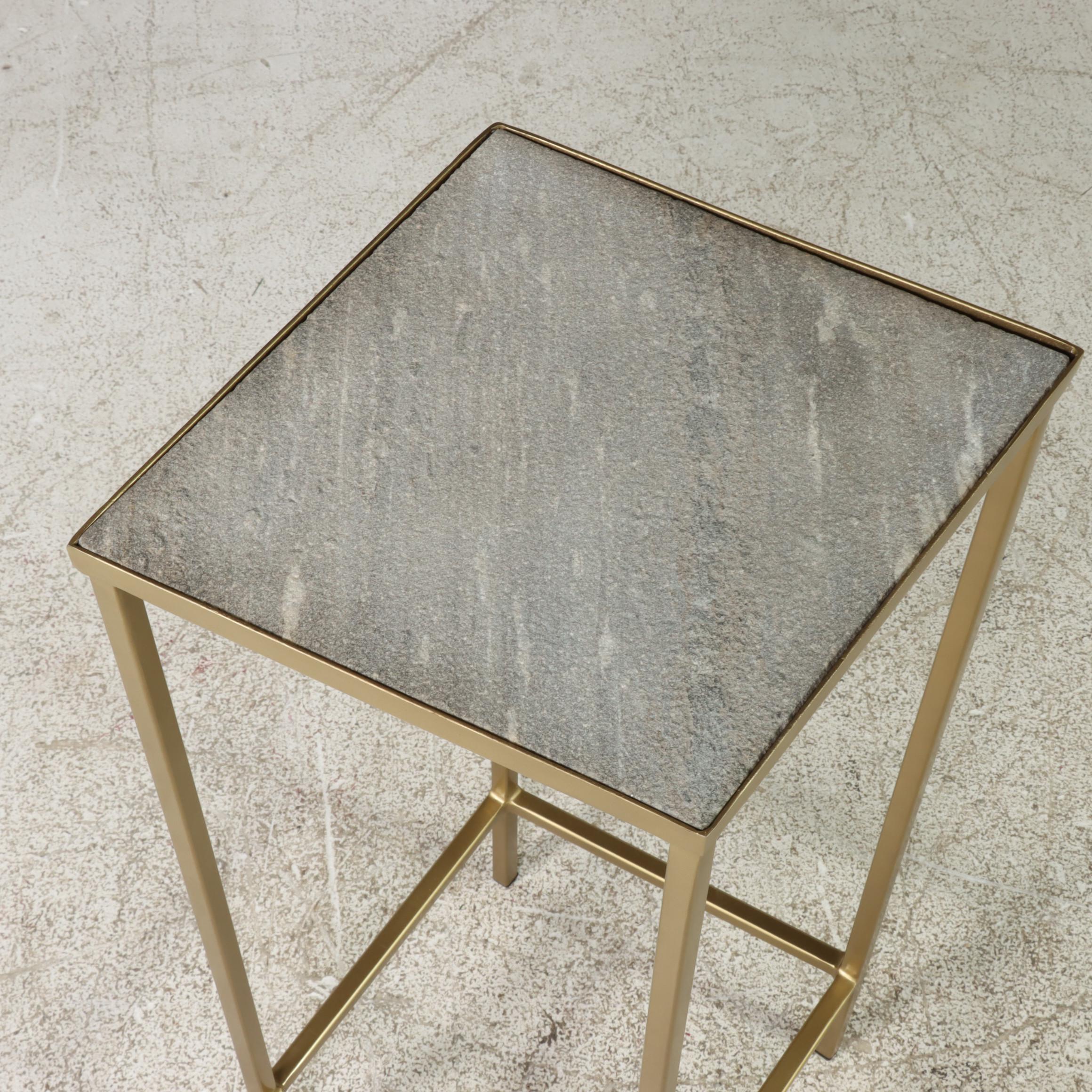 Diamond-Shaped Stone and Gold Metal Pedestal