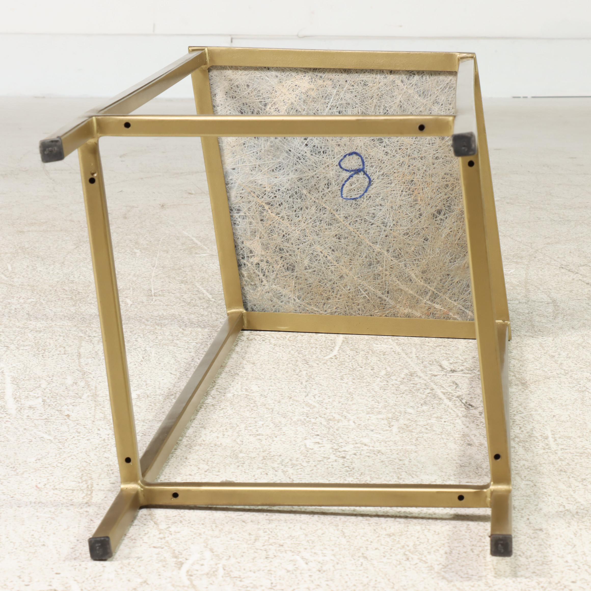 Diamond-Shaped Stone and Gold Metal Pedestal