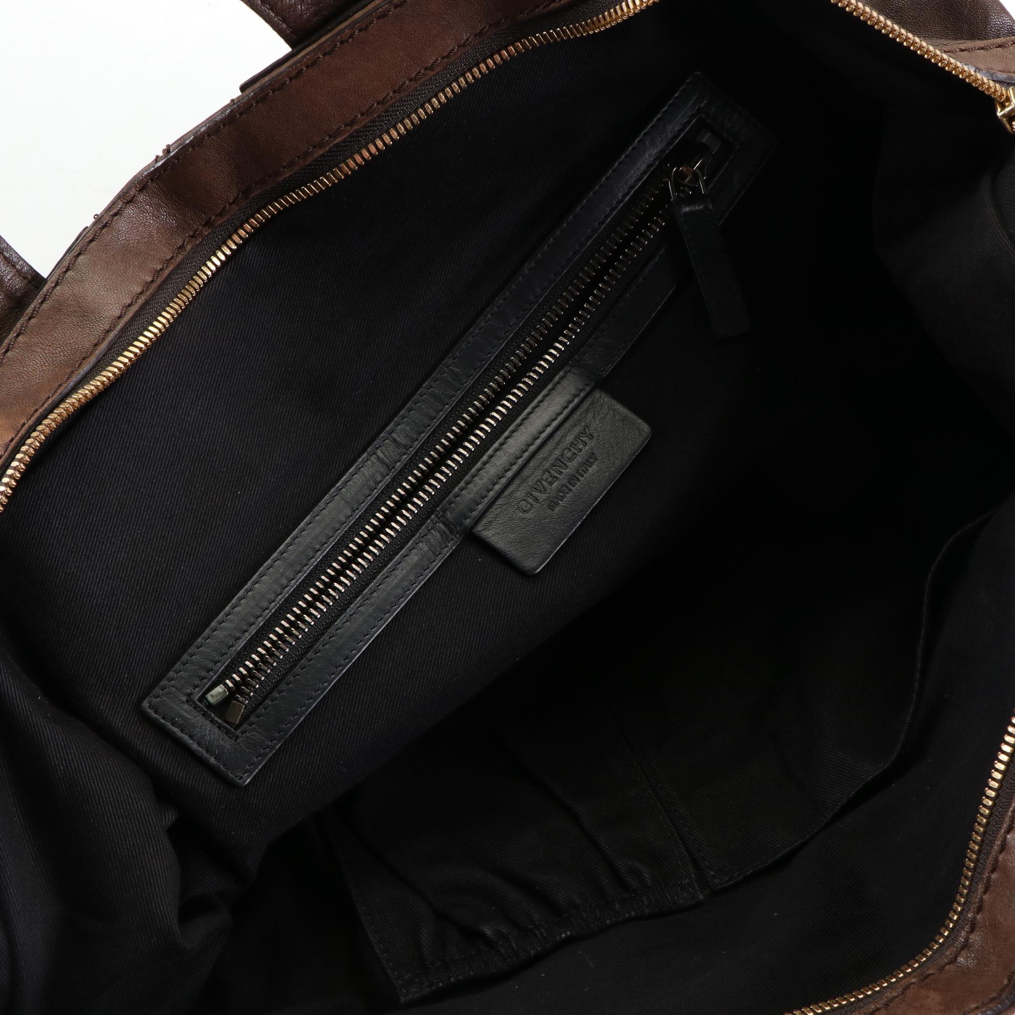 Givenchy Nightingale Two-Way Satchel in Brown Leather