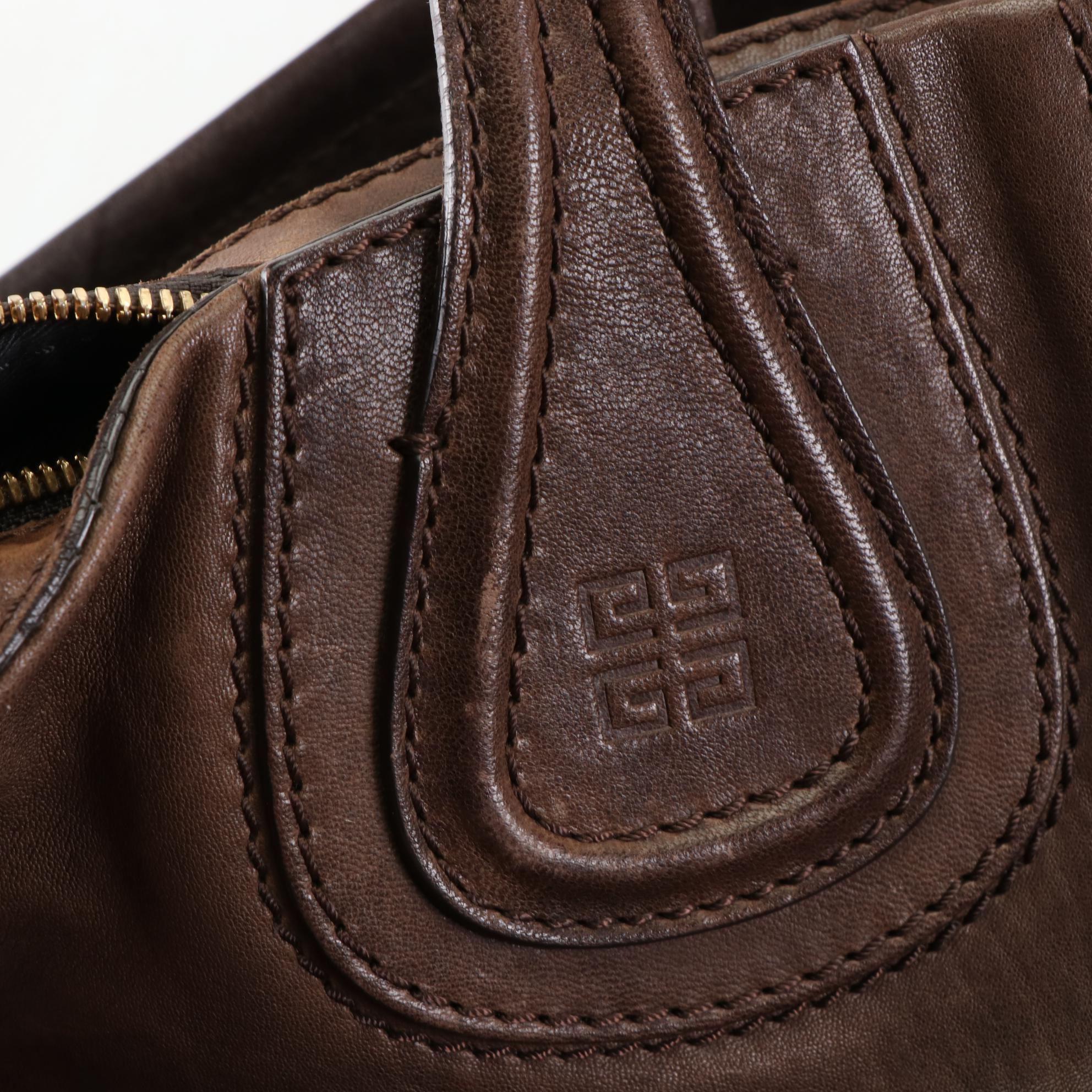 Givenchy Nightingale Two-Way Satchel in Brown Leather