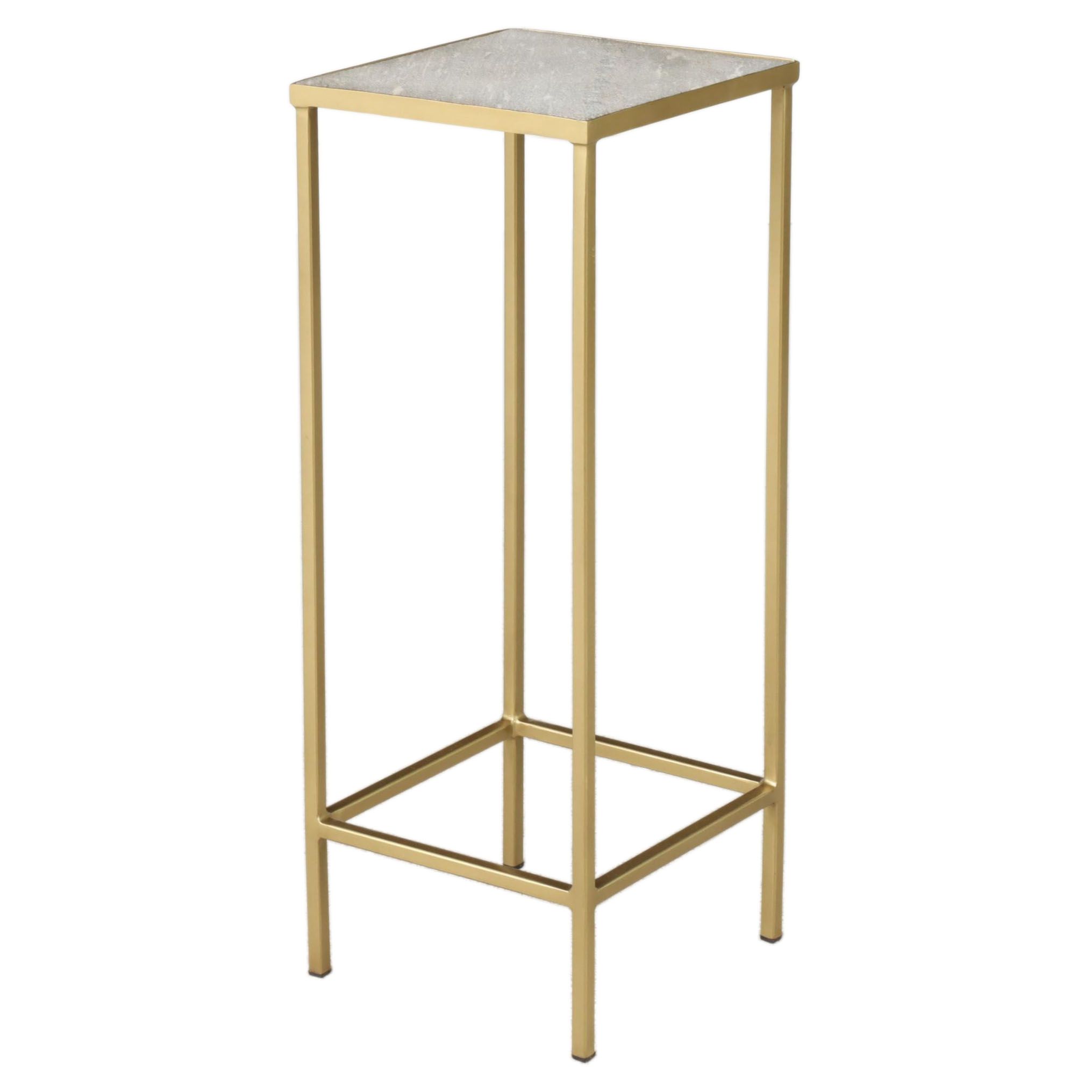 Diamond-Shaped Stone and Gold Metal Pedestal