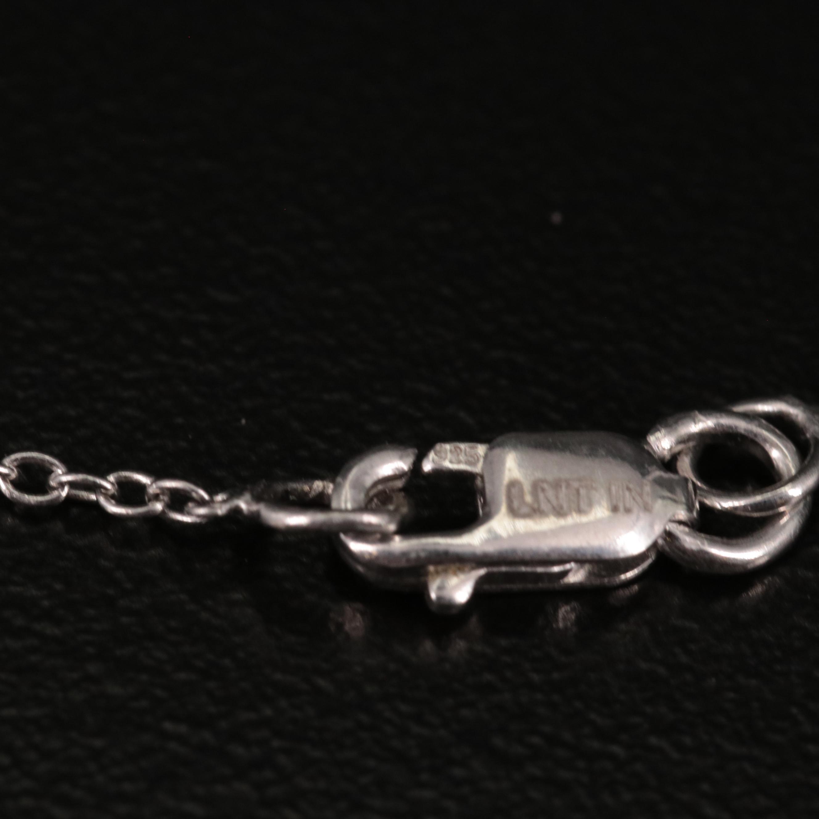 Sterling Smoky Quartz and White Topaz Pendant Necklace