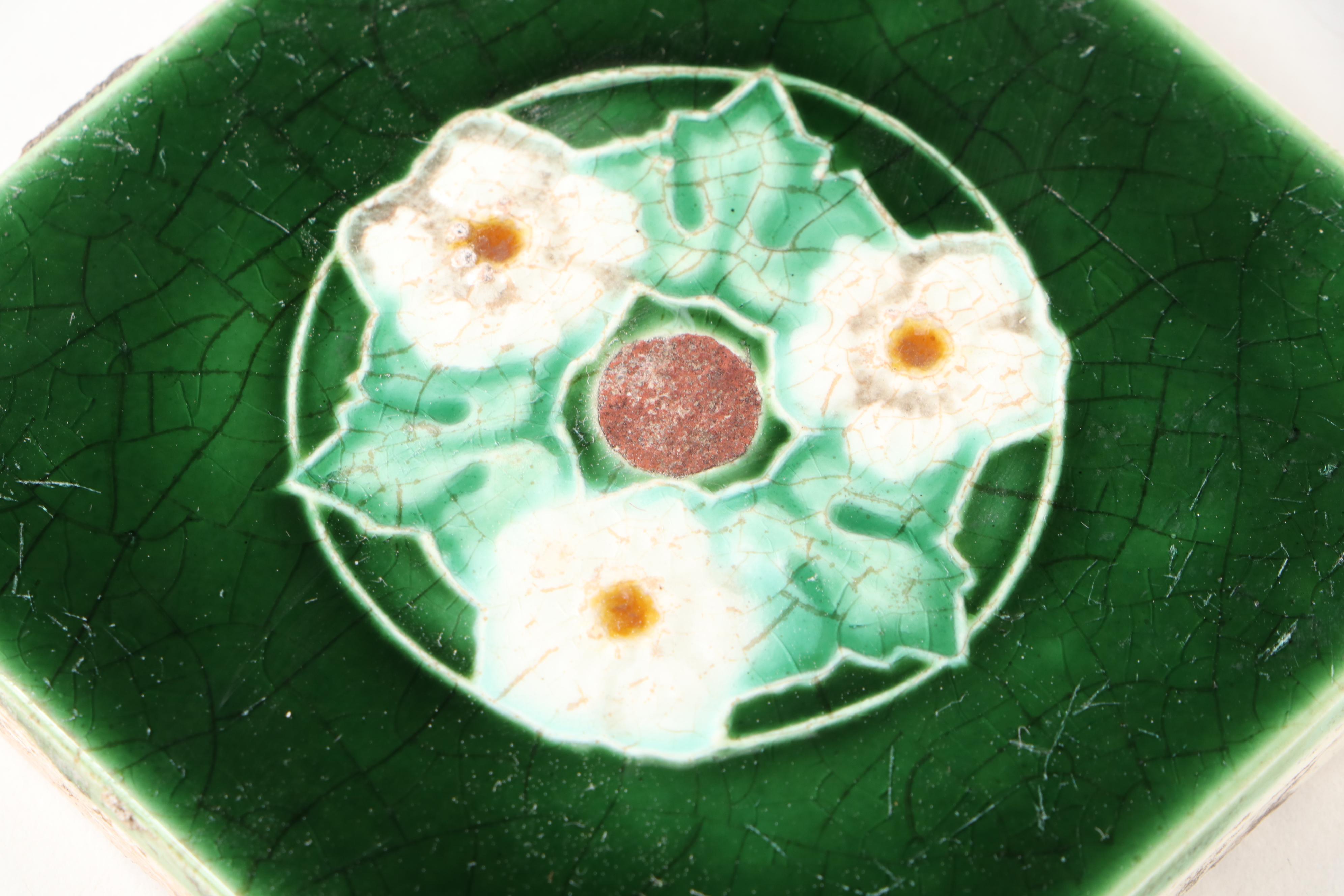 Boch Frères Keramis Green Floral High Gloss Ceramic Tiles