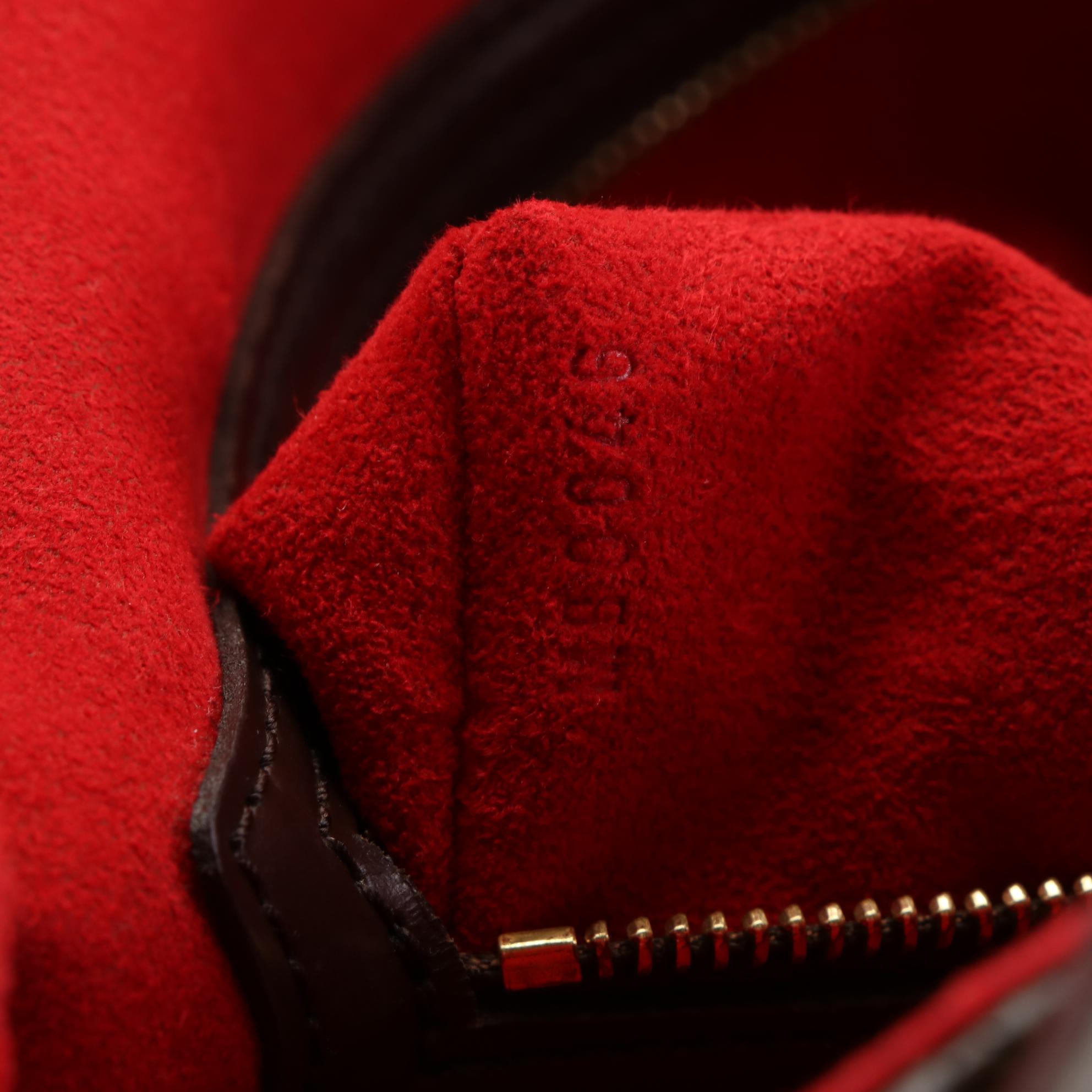 Louis Vuitton Uzès Tote in Damier Ebene Canvas with Leather Trim