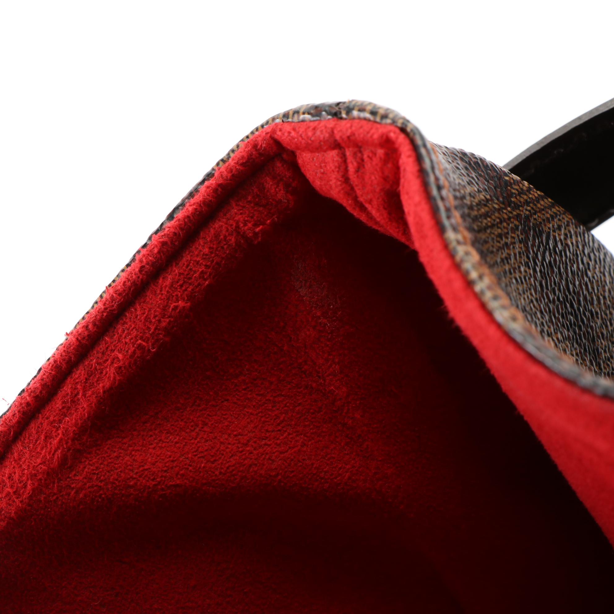 Louis Vuitton Uzès Tote in Damier Ebene Canvas with Leather Trim