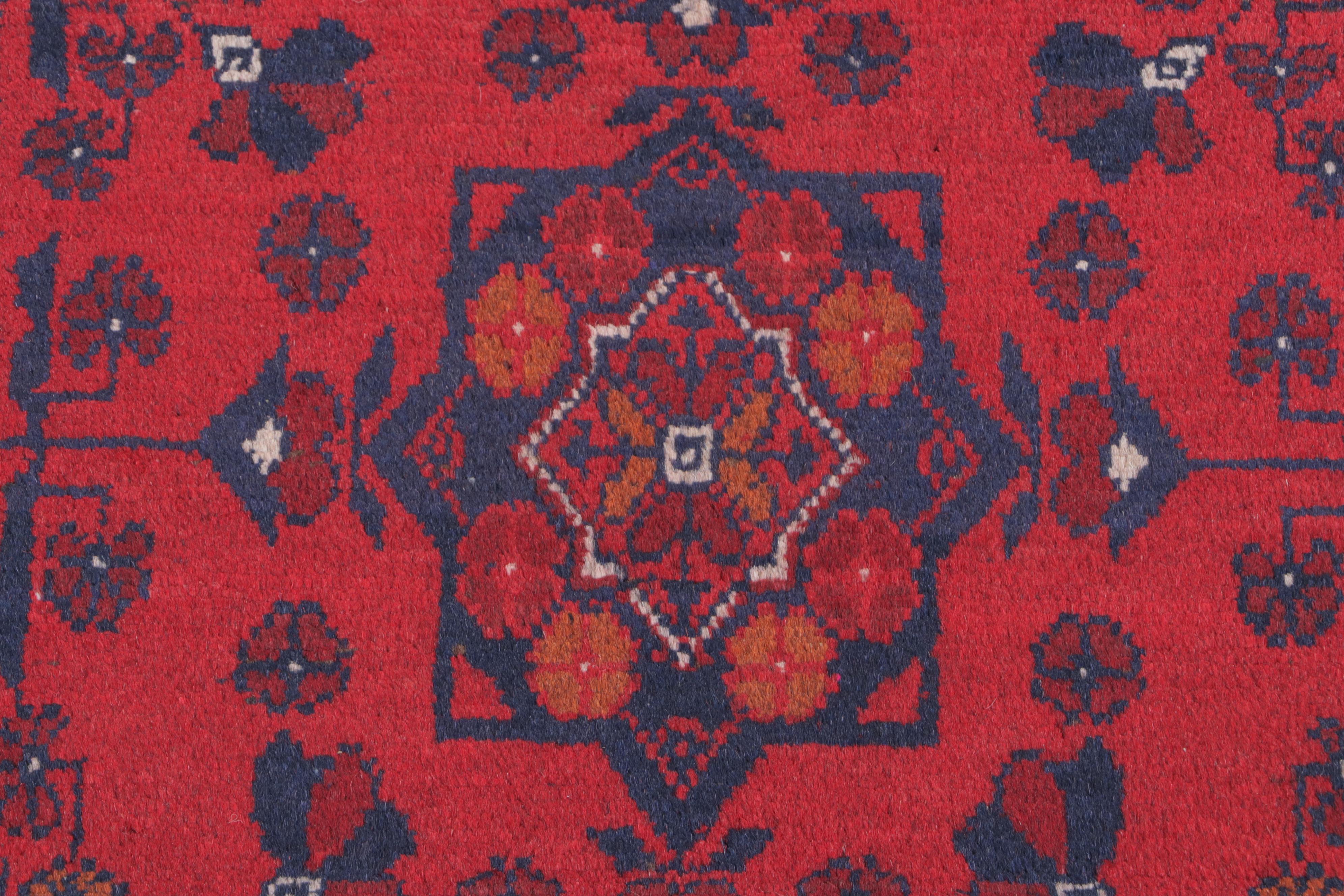 1'8 x 3'8 Hand-Knotted Afghan Kunduz Accent Rug