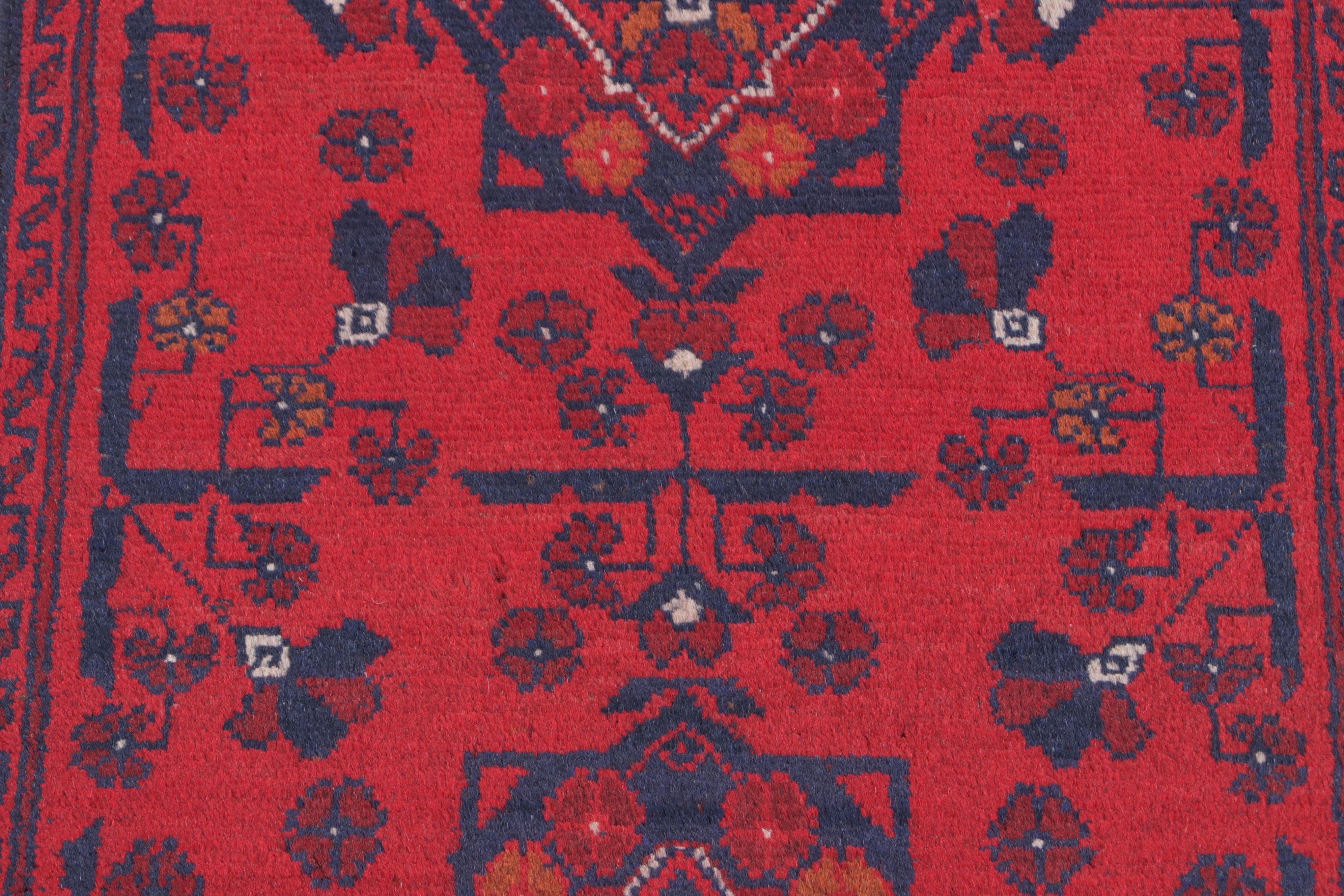 1'8 x 3'8 Hand-Knotted Afghan Kunduz Accent Rug