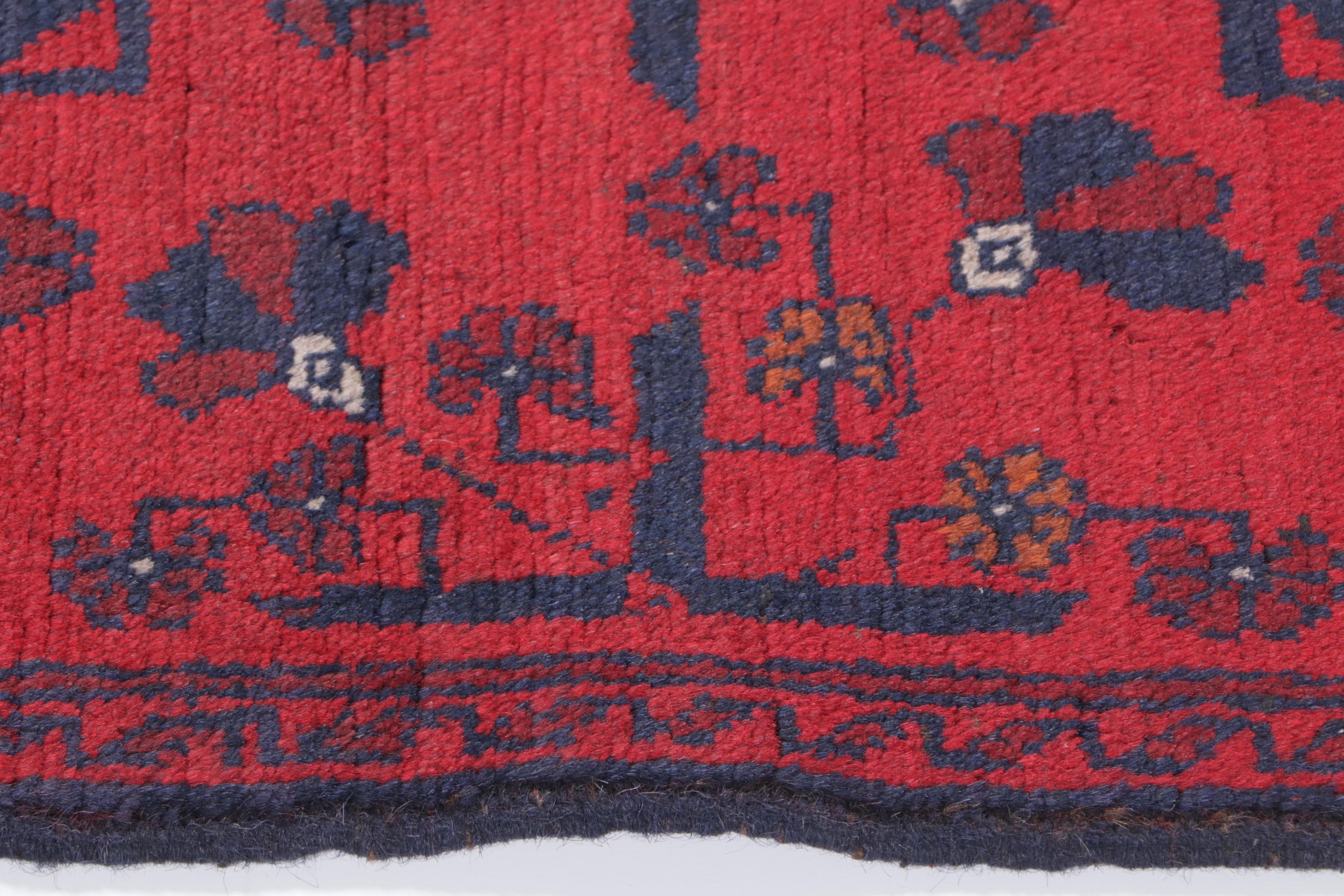 1'8 x 3'8 Hand-Knotted Afghan Kunduz Accent Rug