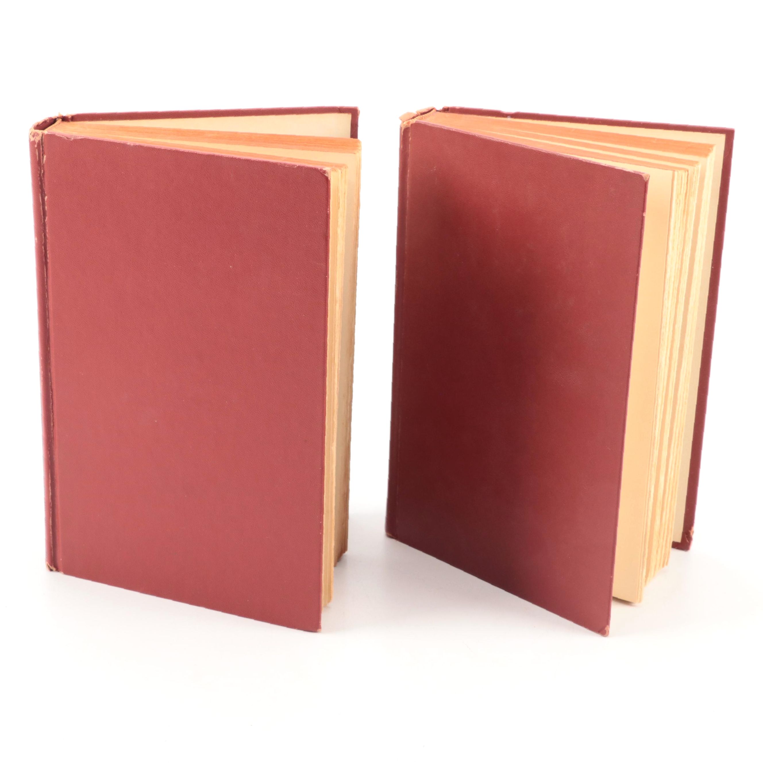 "The Outline of History" Two-Volume Set by H. G. Wells, Mid-20th Century