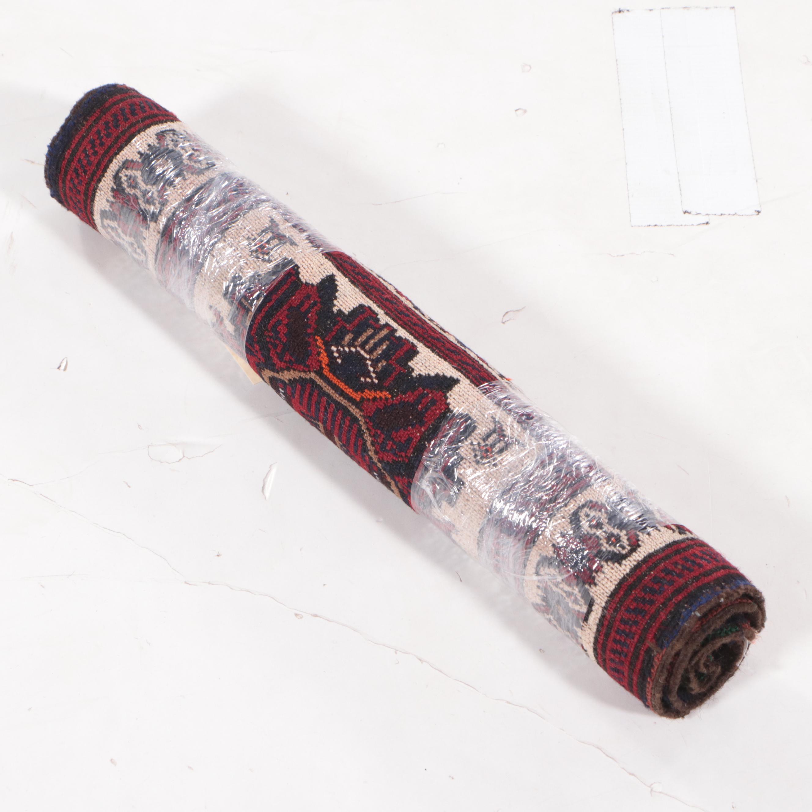 1'8 x 2'3 Hand-Knotted Afghan Baluch Accent Rug