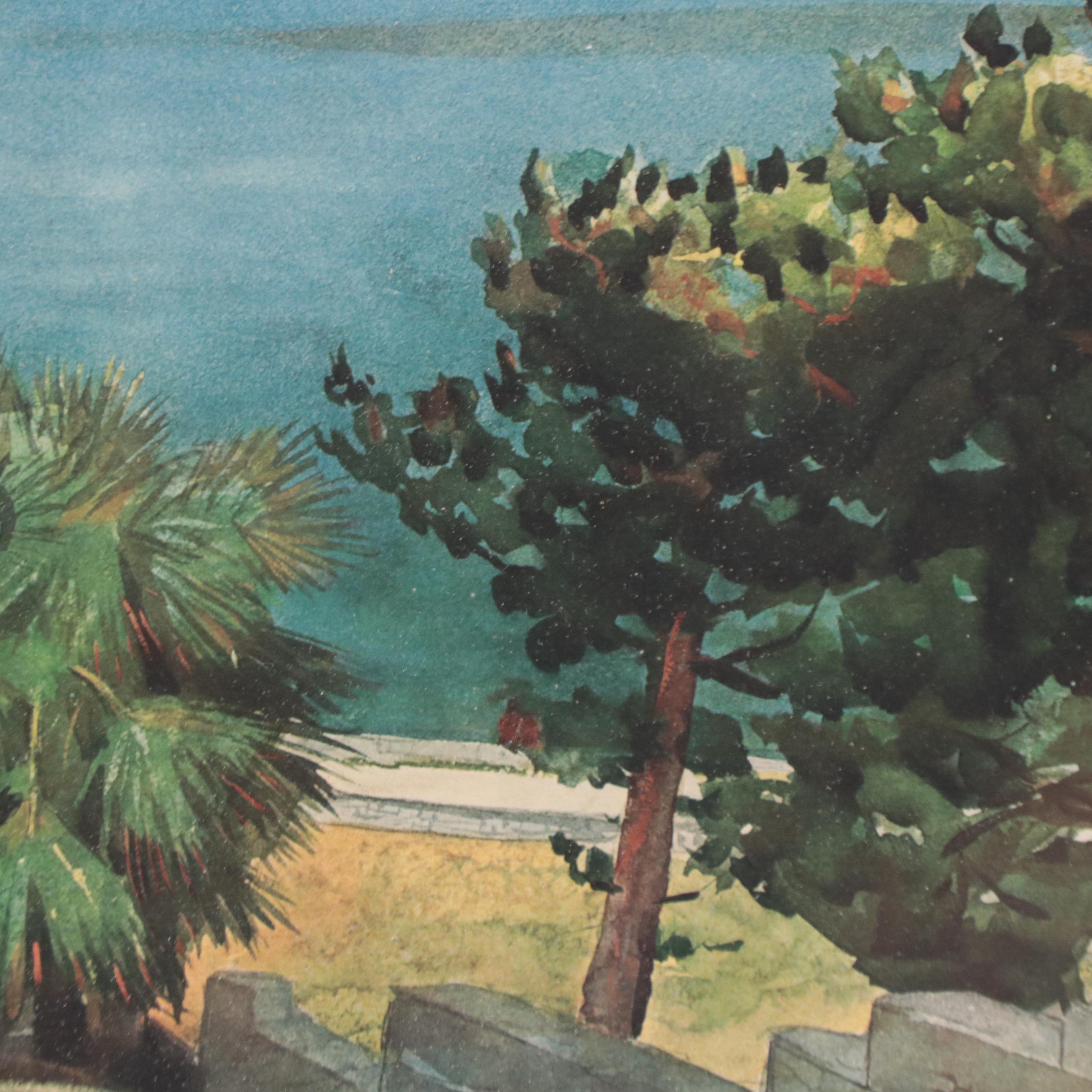 Collotype After Winslow Homer "Shore At Bermuda"