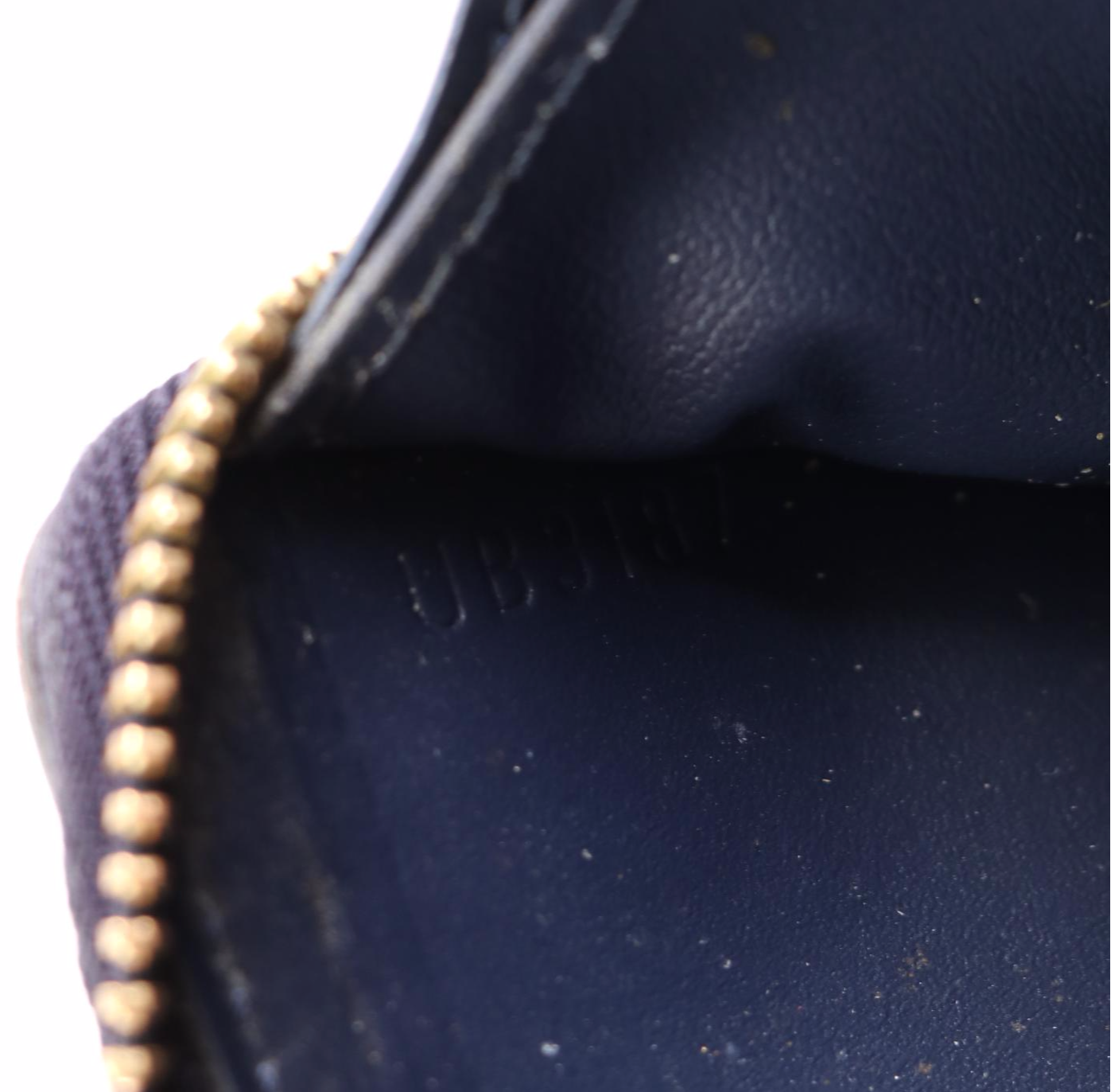 Louis Vuitton Two-Tone Blue Vernis Miroir Clemence Wallet