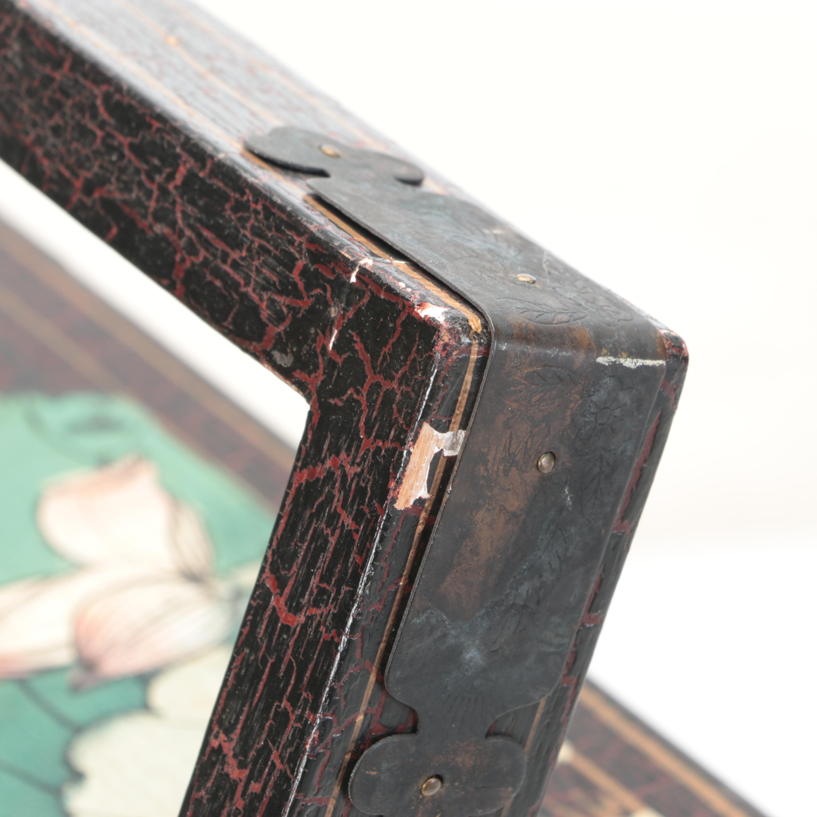 Chinese Hand-Painted Handled Table Top Chest
