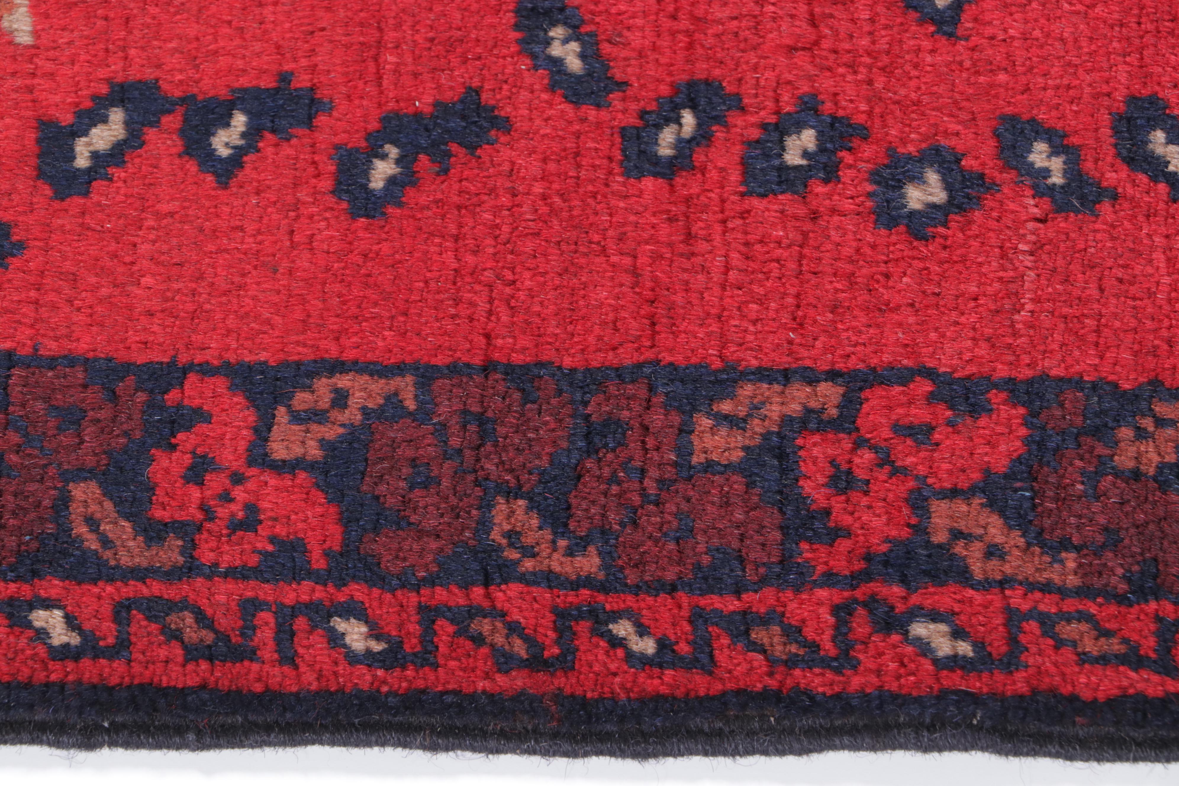 1'9 x 3'7 Hand-Knotted Afghan Turkmen Accent Rug