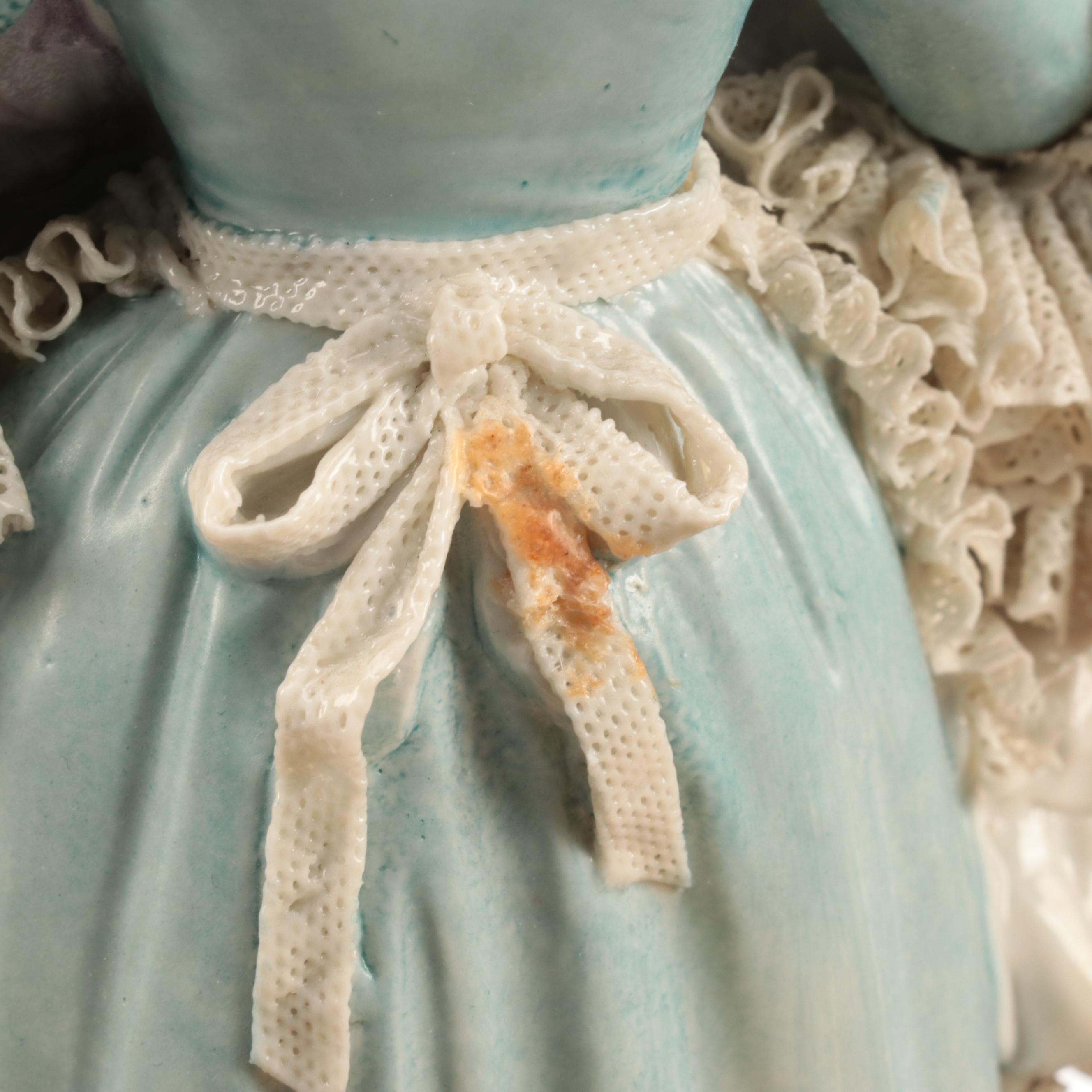 Volkstedt Porcelain Dresden Lace Figural Group