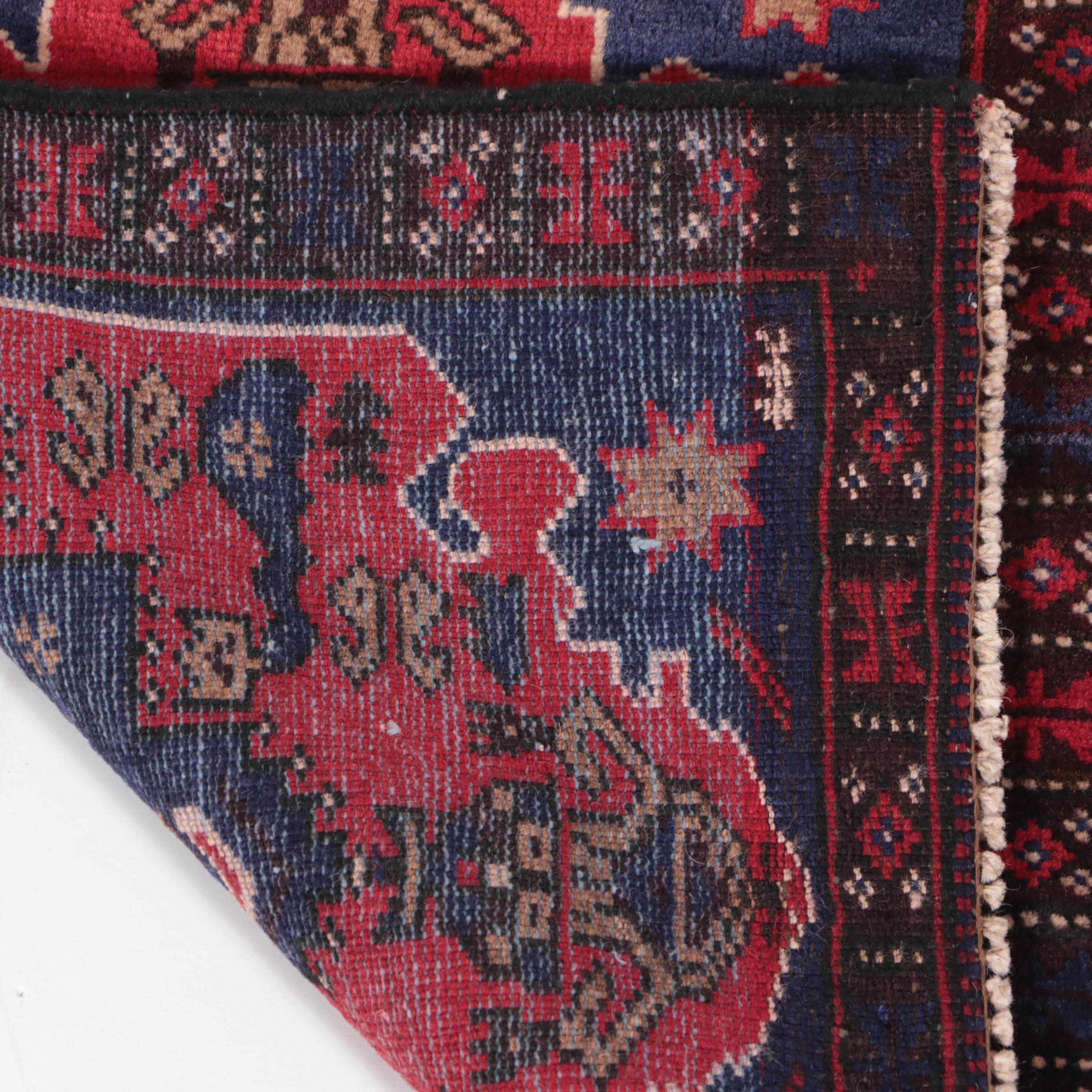 1'7 x 2' Hand-Knotted Afghan Baluch Floor Mat