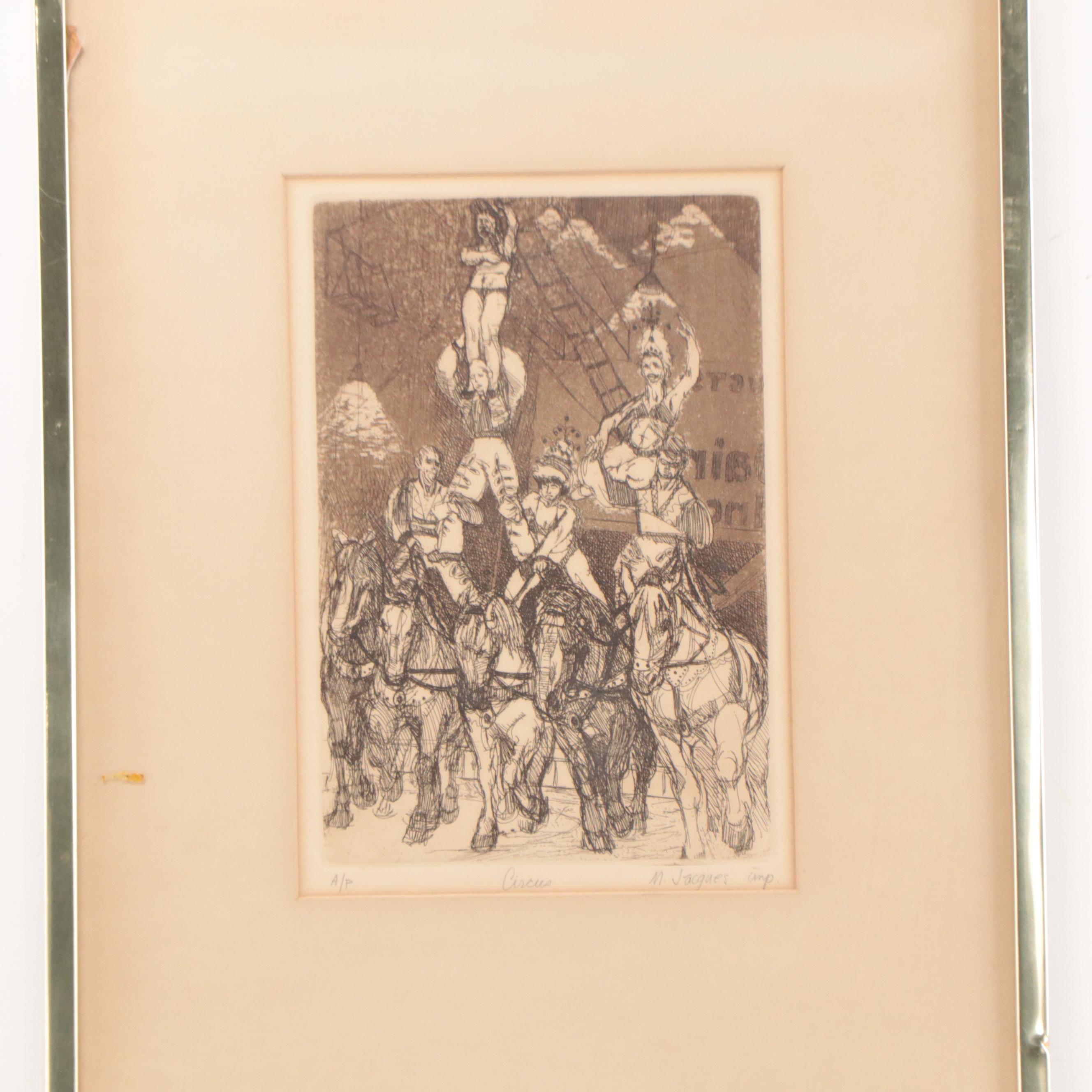 M. Jacques Etching "Circus"