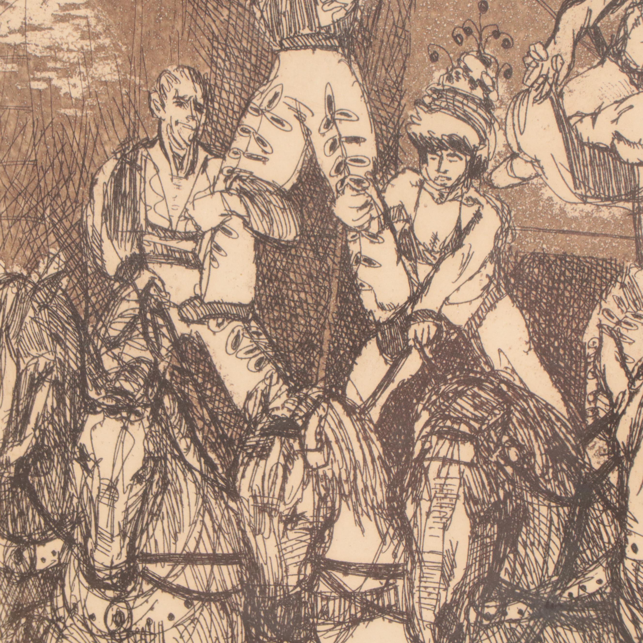 M. Jacques Etching "Circus"