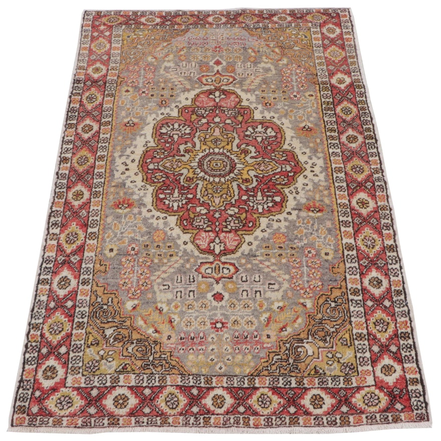 4'4 x 6'8 Hand-Knotted Turkish Oushak Area Rug