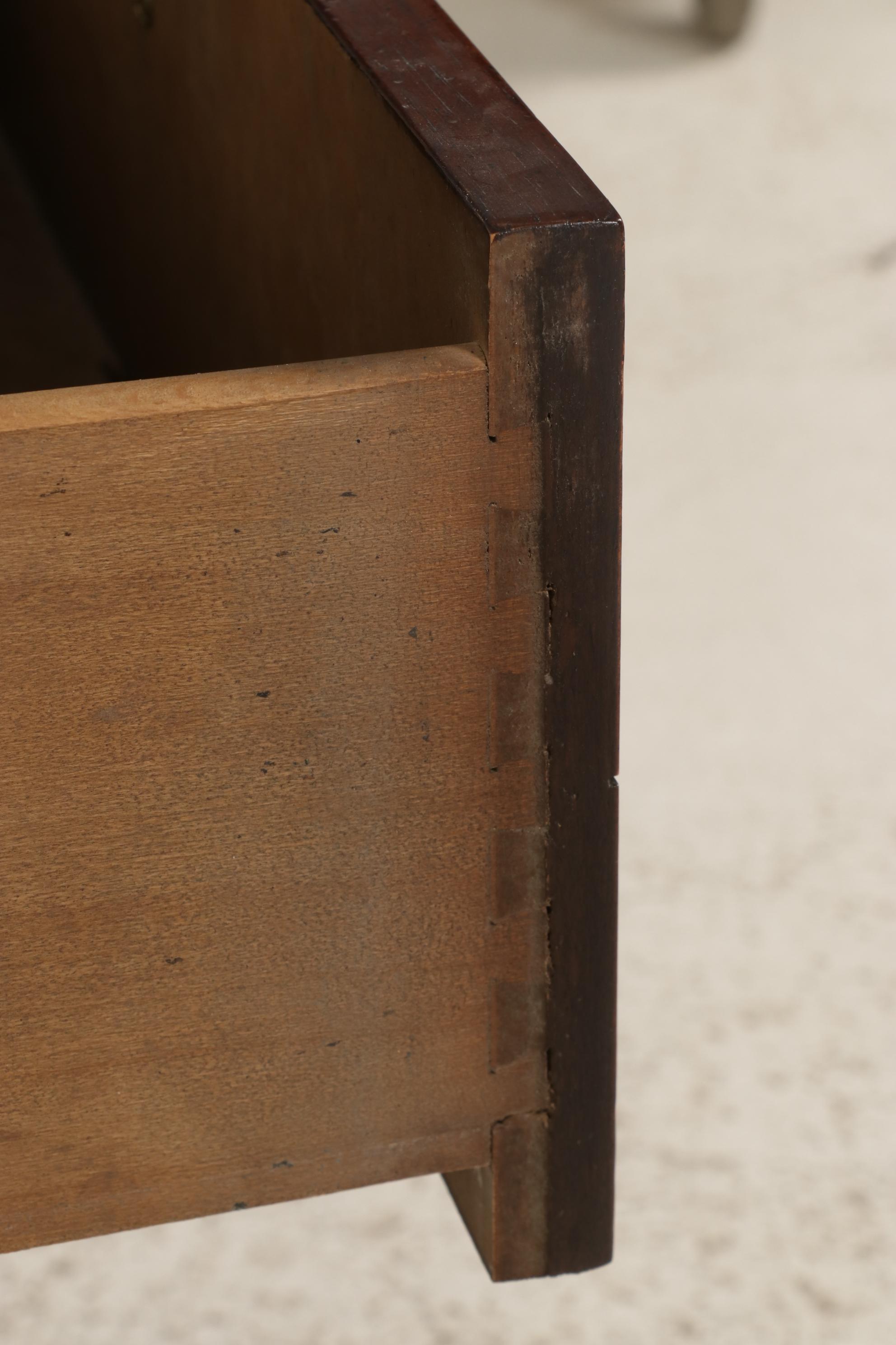 Wellington Hall Walnut-Finish Side Table with Pair of Poufs