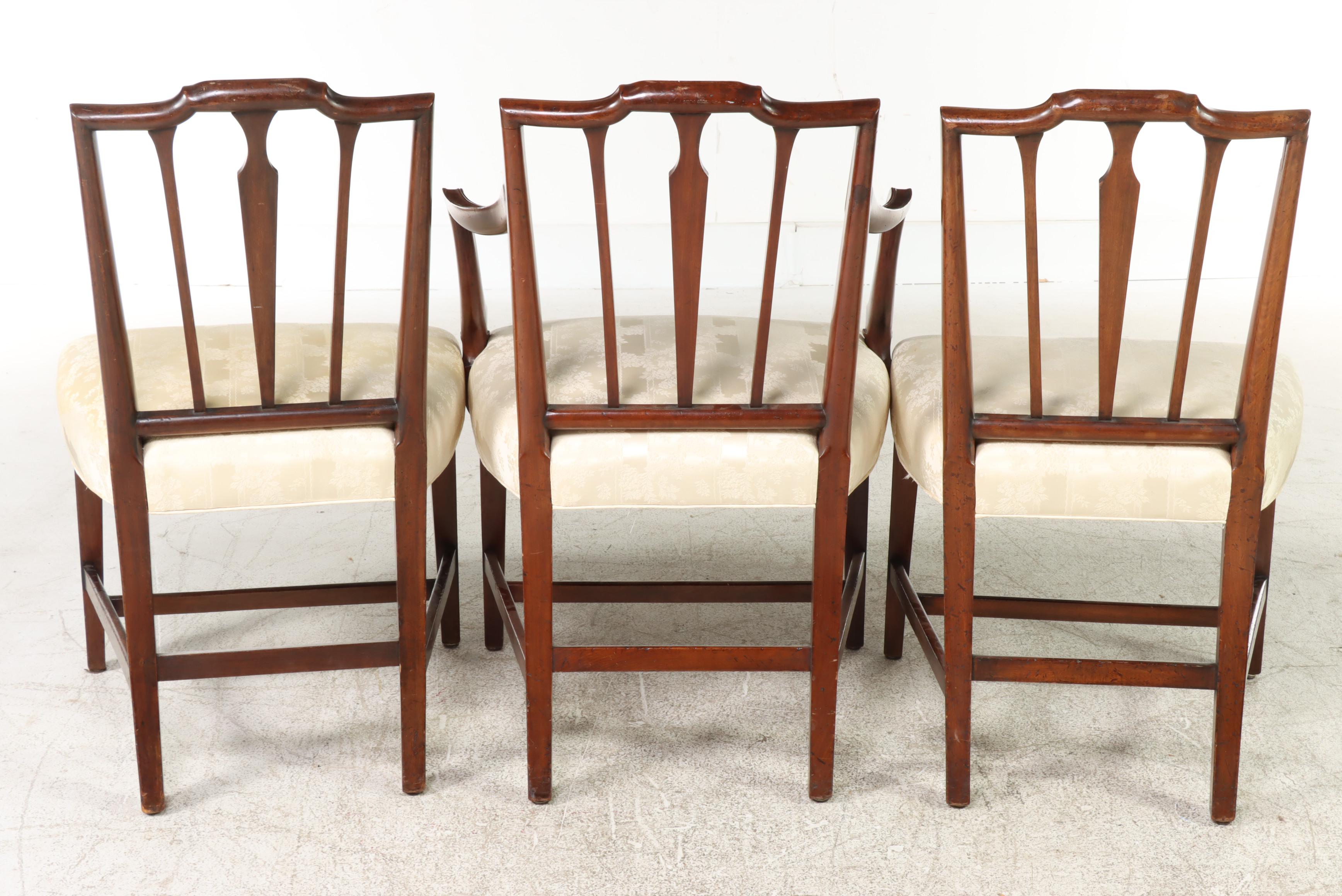 Three George III Mahogany Dining Chairs, circa 1800