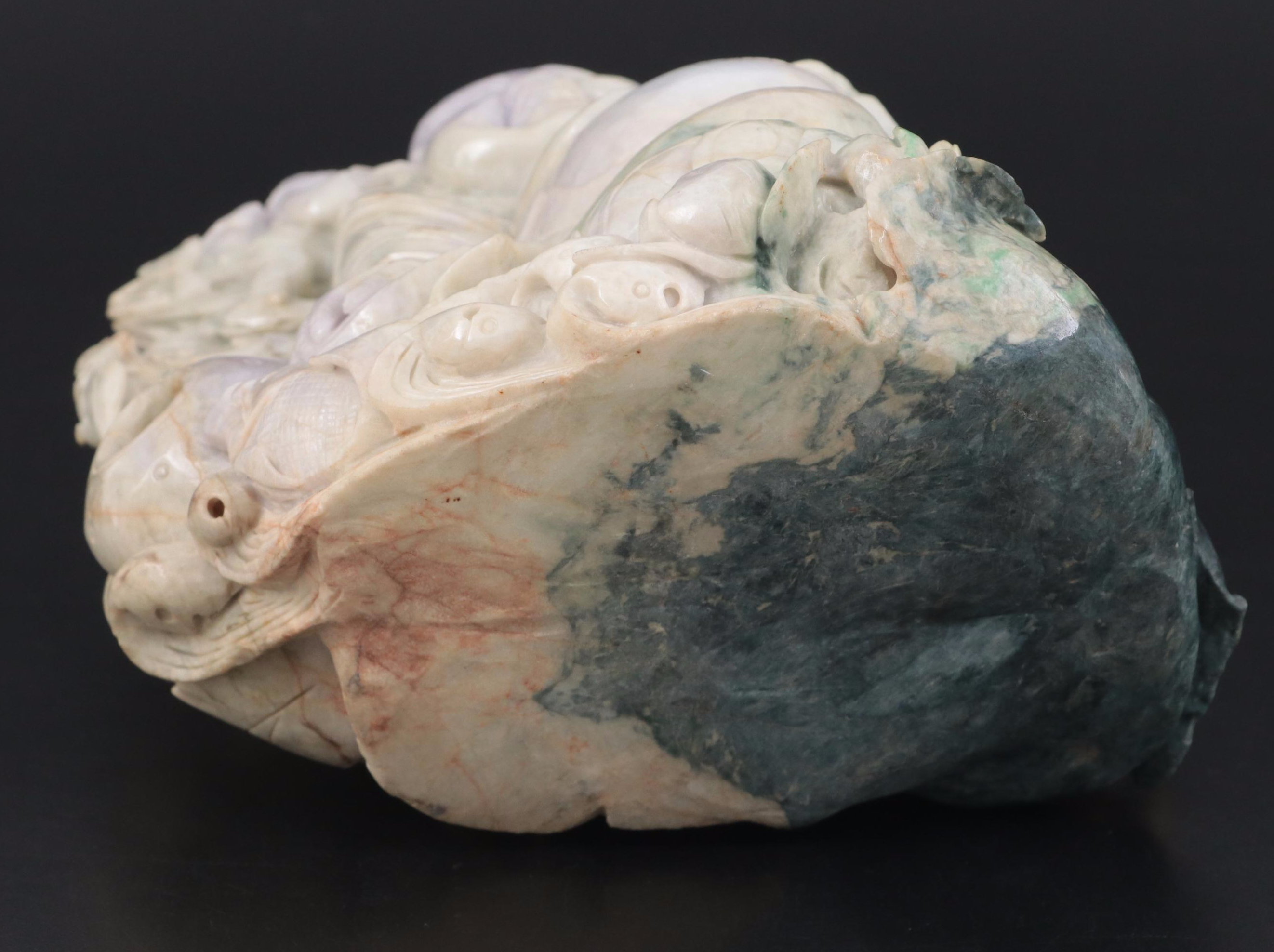 Chinese Carved Jadeite Sculpture of Budai