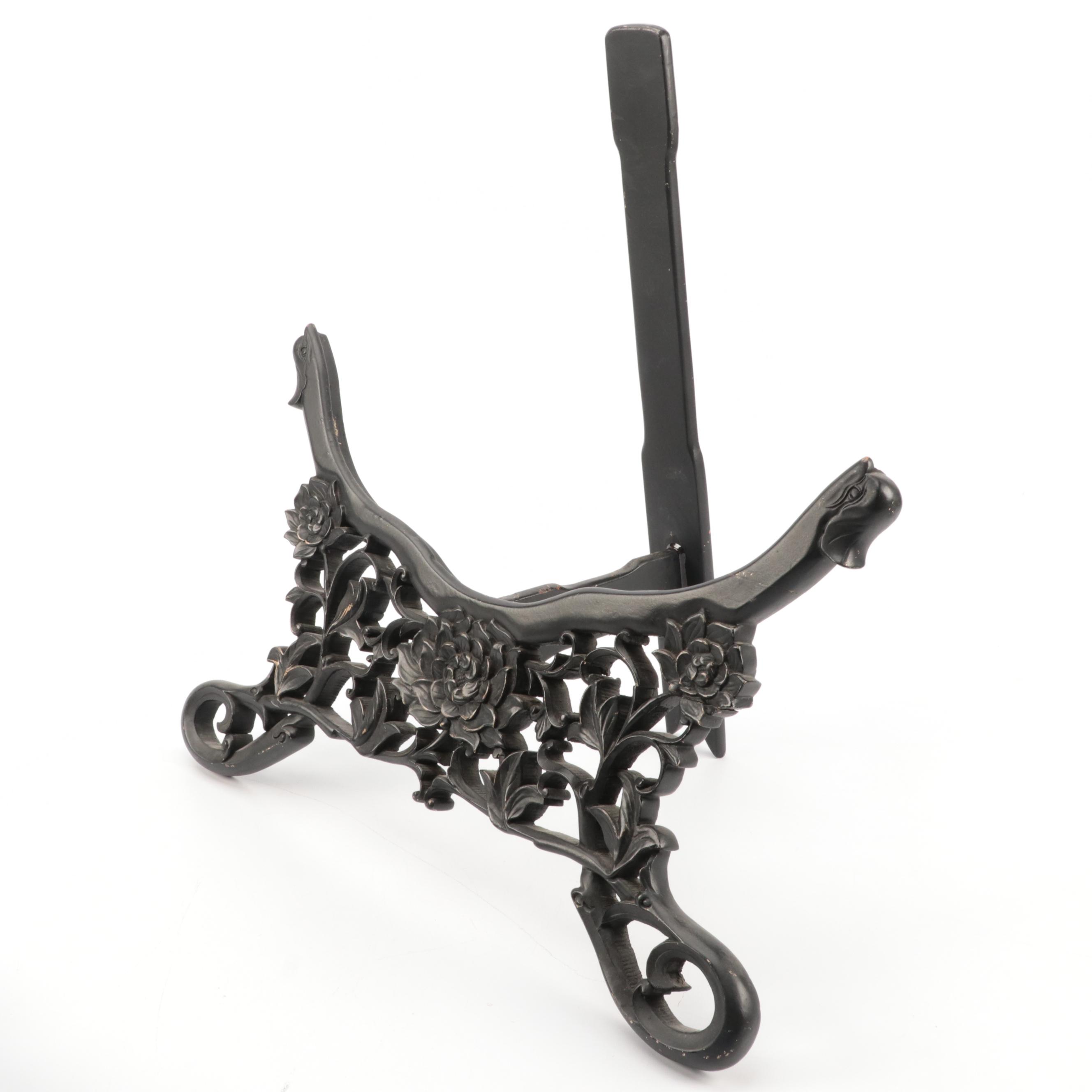 Chinese Cloisonné Plate on Stand