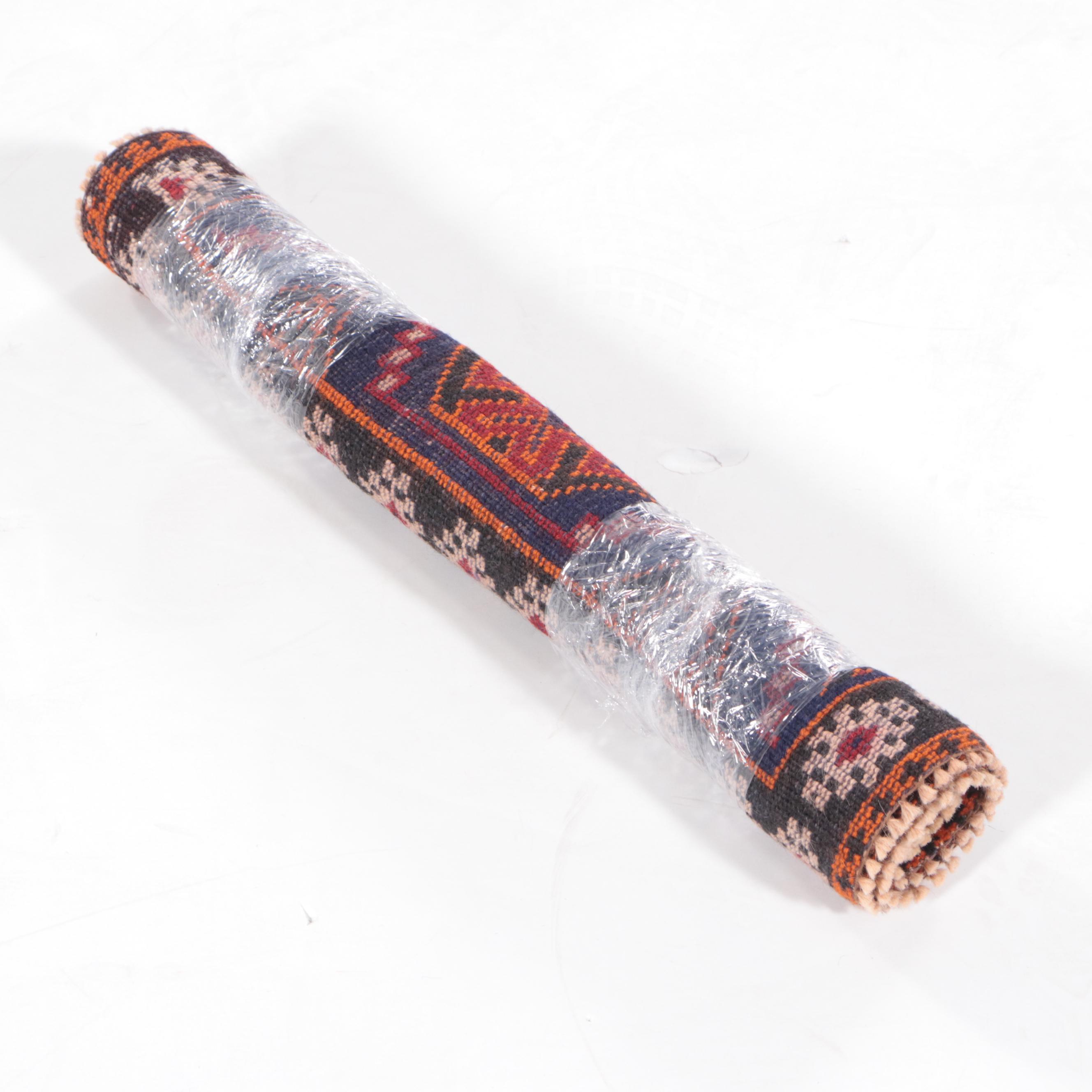 1'8 x 2'1 Hand-Knotted Afghan Baluch Floor Mat