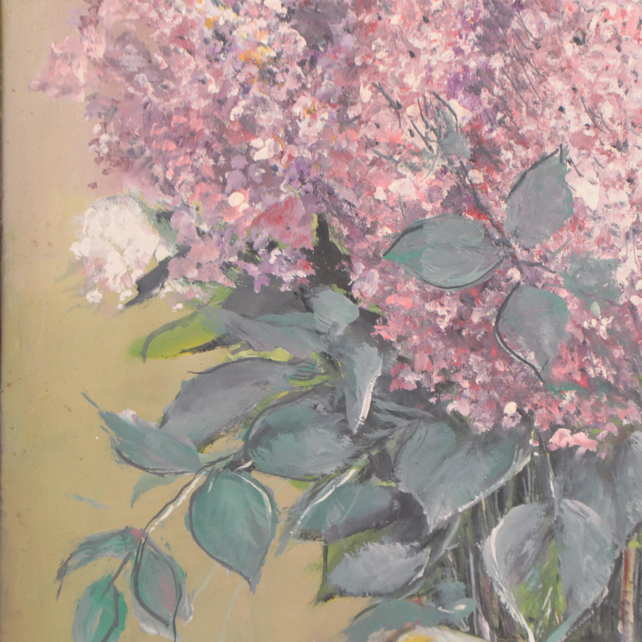 Herman Betke Oil Painting of Floral Still Life