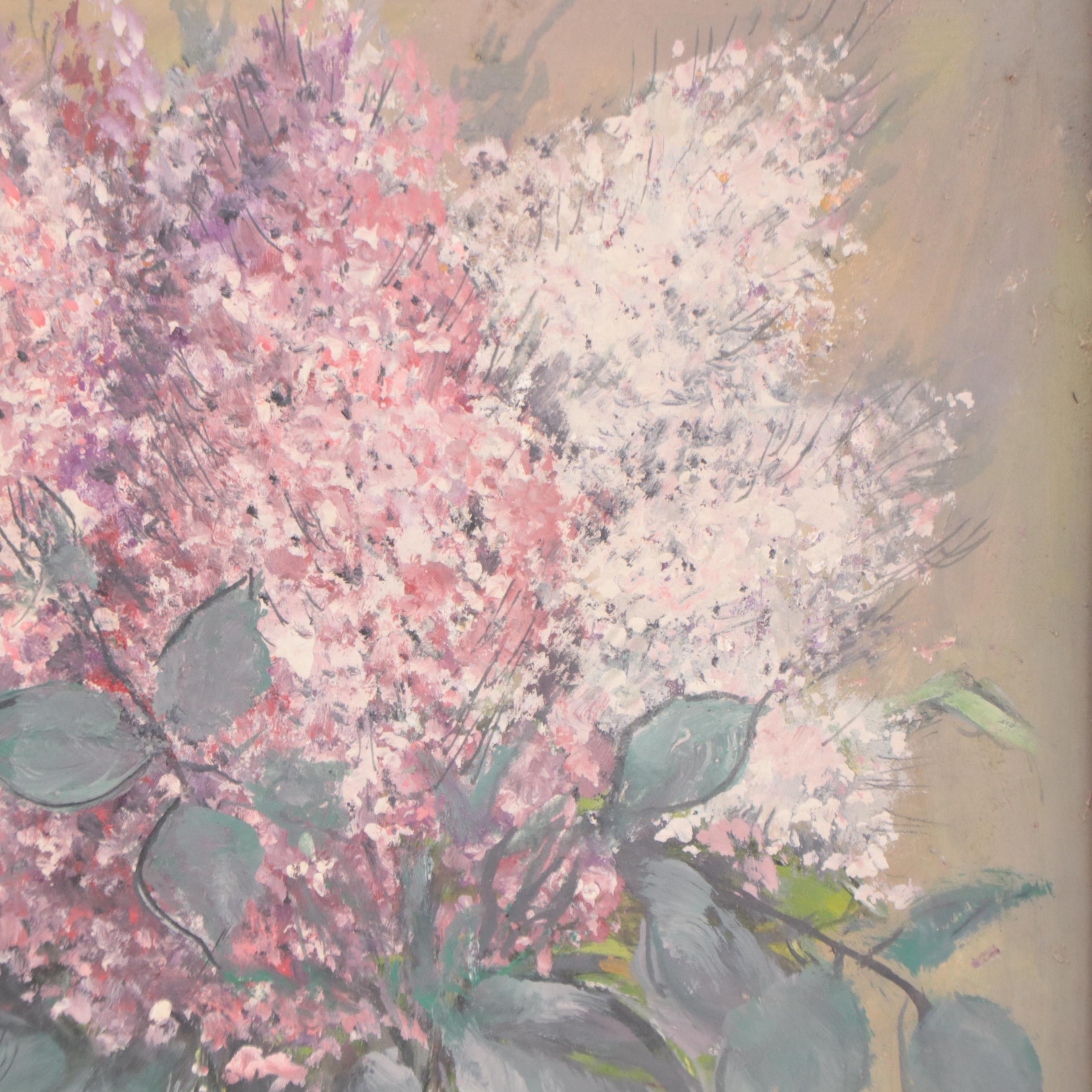 Herman Betke Oil Painting of Floral Still Life