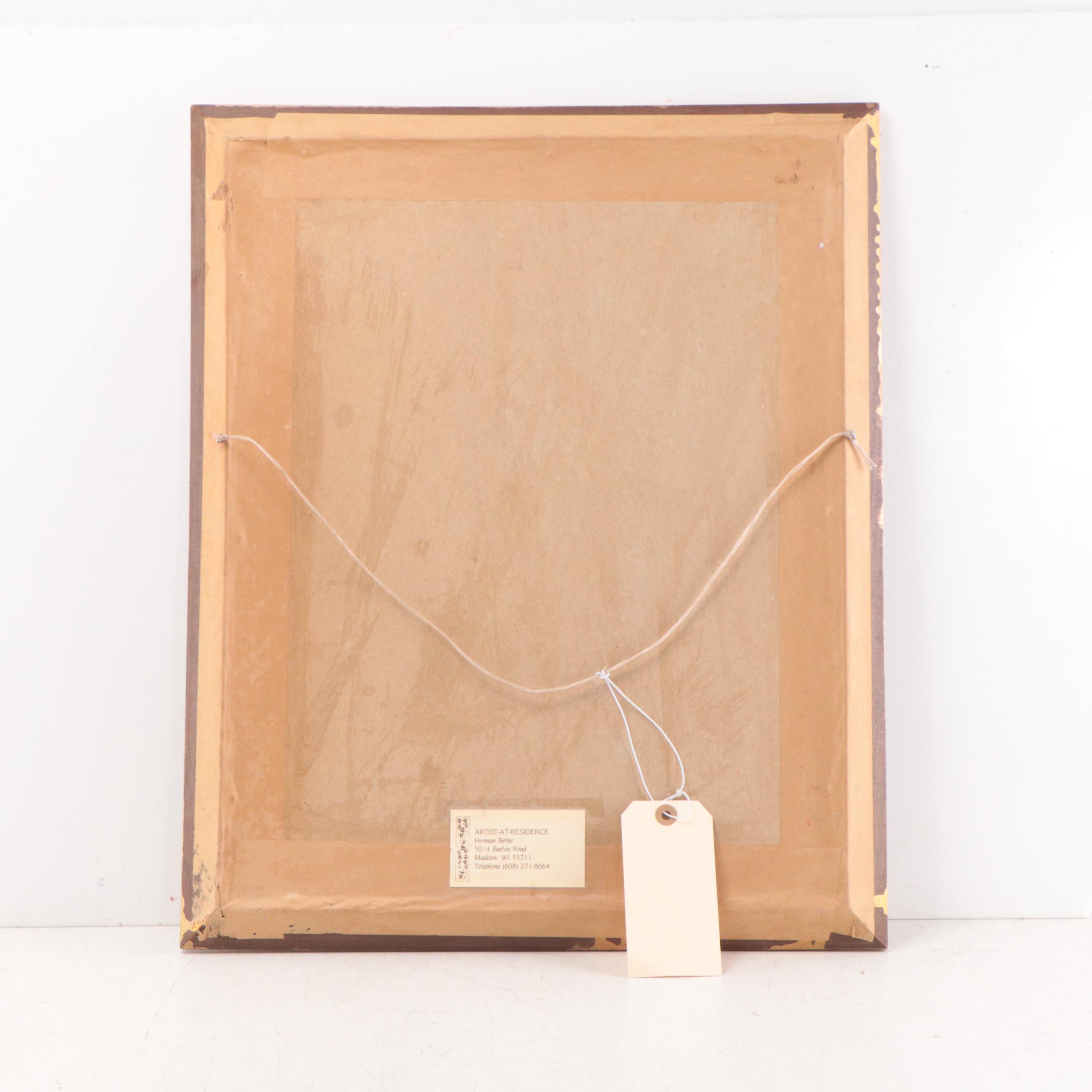 Herman Betke Oil Painting of Floral Still Life