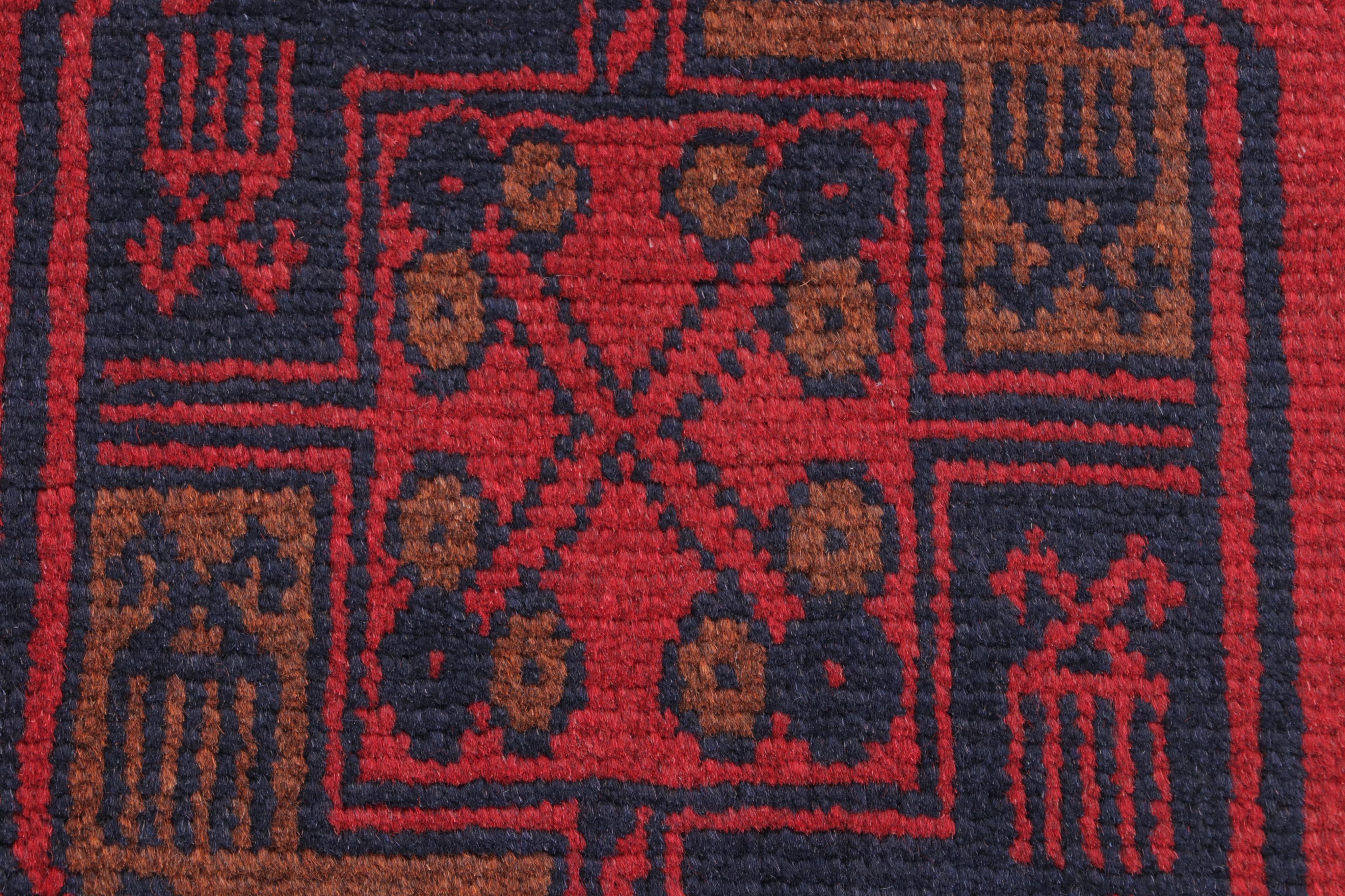 1'8 x 5'1 Hand-Knotted Afghan Turkmen Carpet Runner