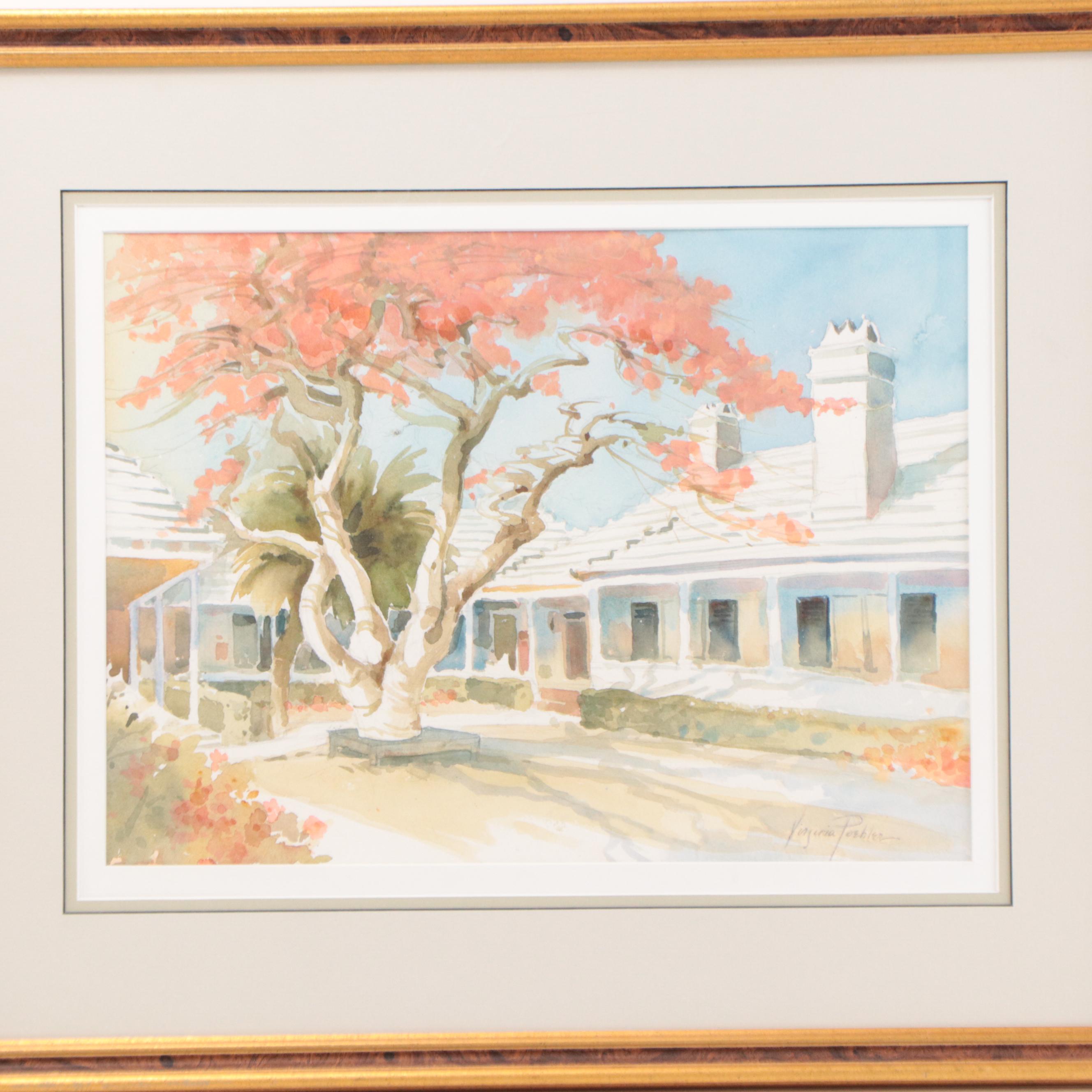 Watercolor Painting of House