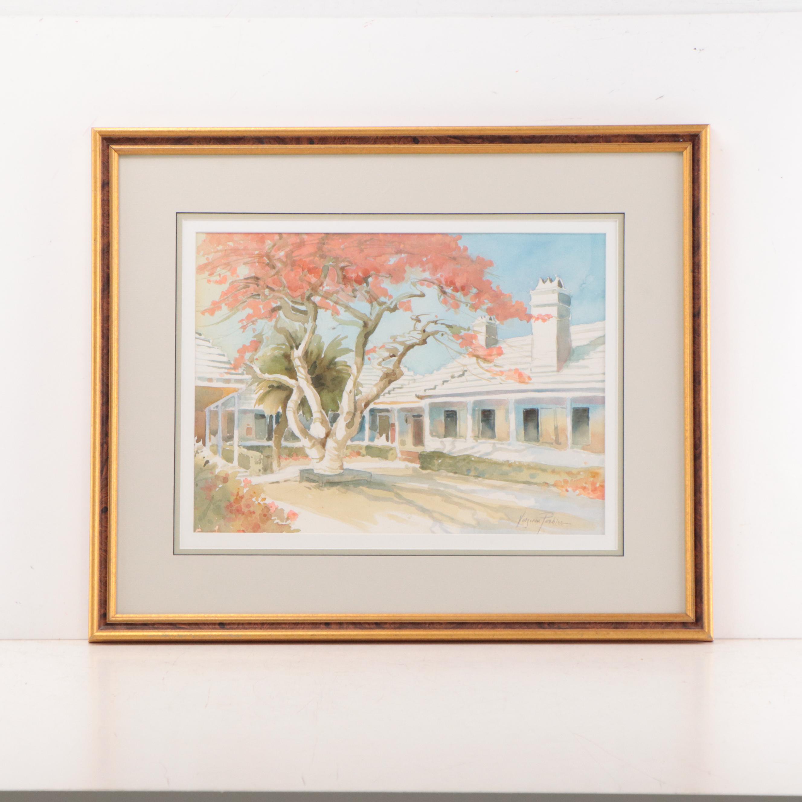 Watercolor Painting of House