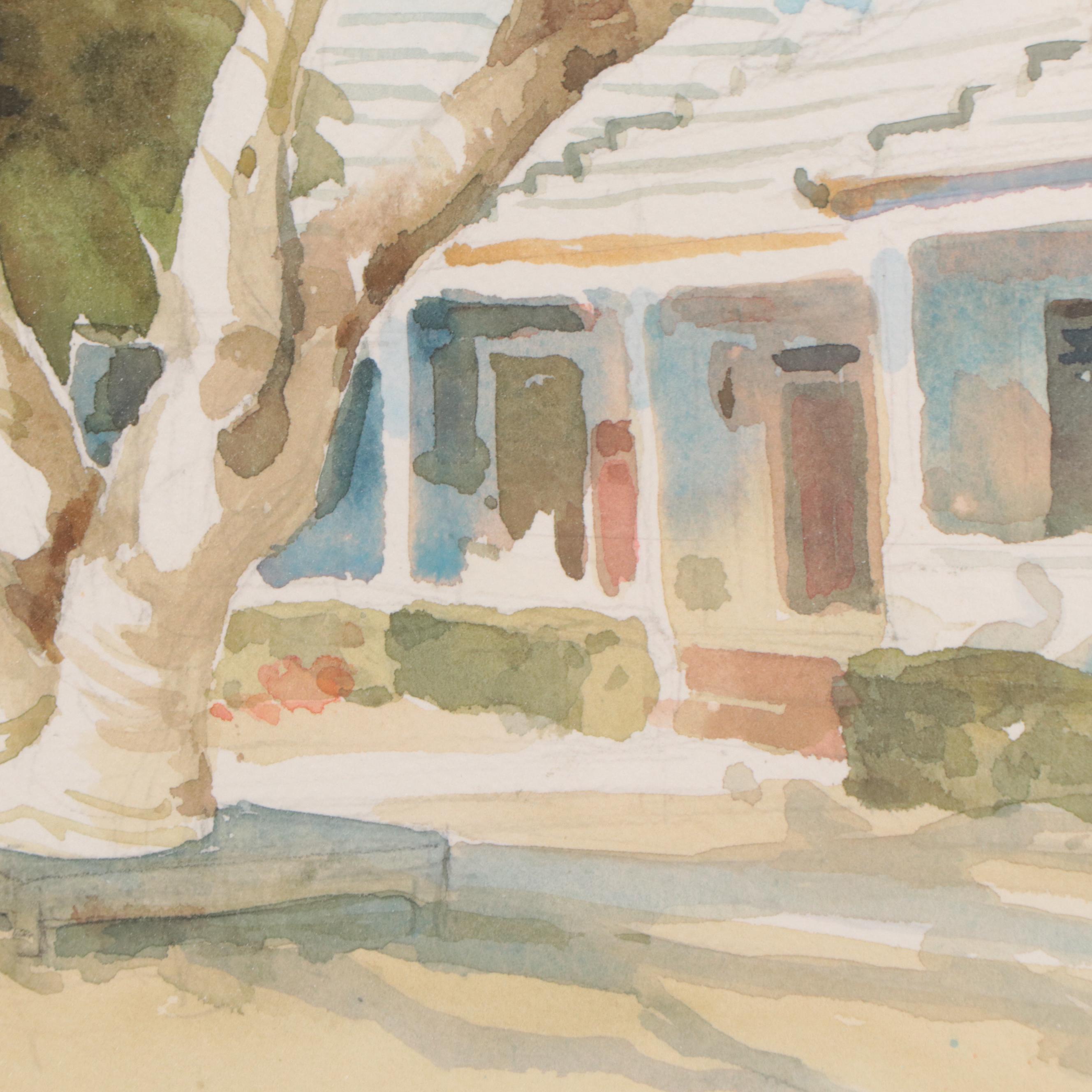 Watercolor Painting of House