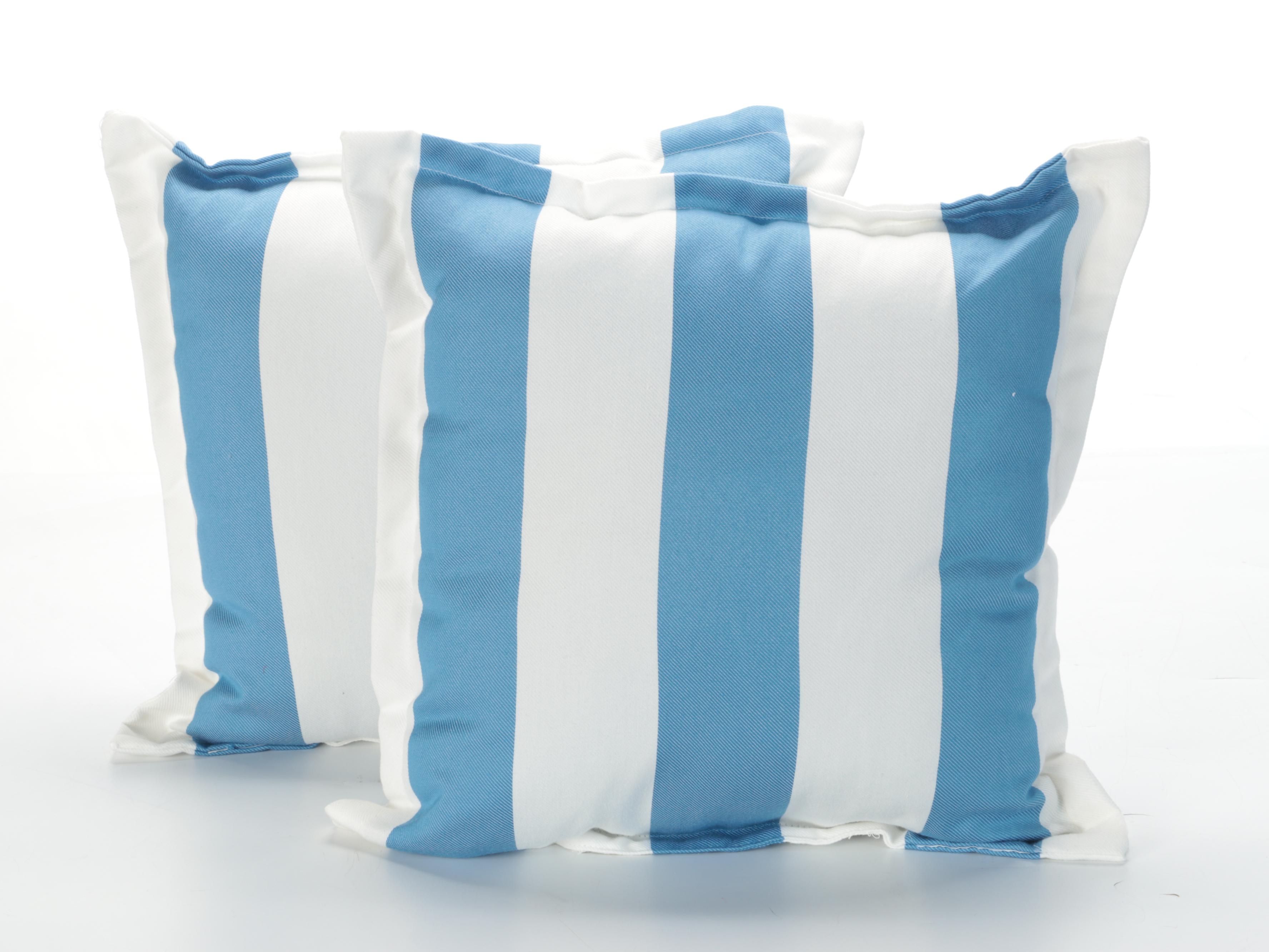 Frontgate Indoor/Outdoor and Striped Pillows