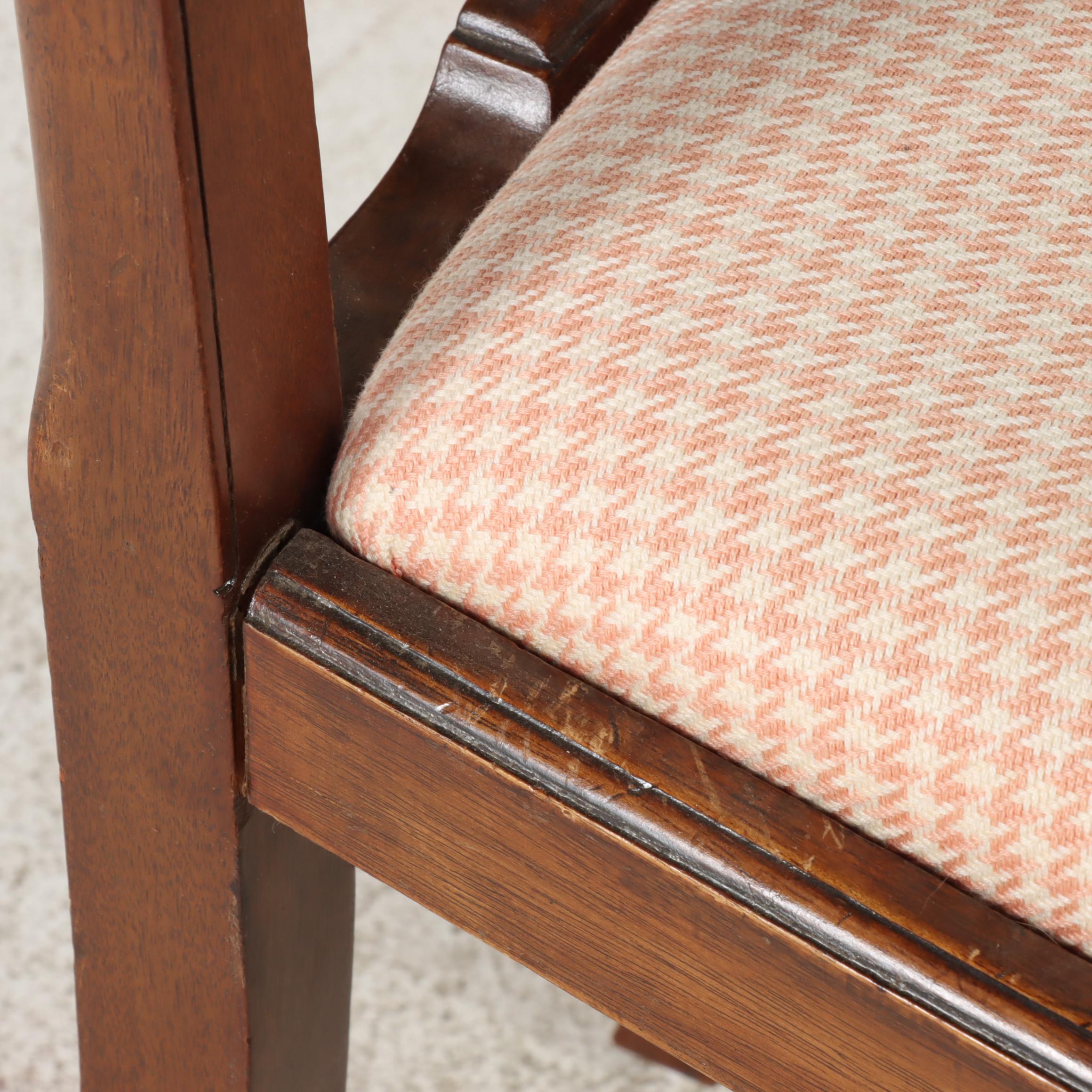 Five George III Style Mahogany Dining Side Chairs, Early 20th Century