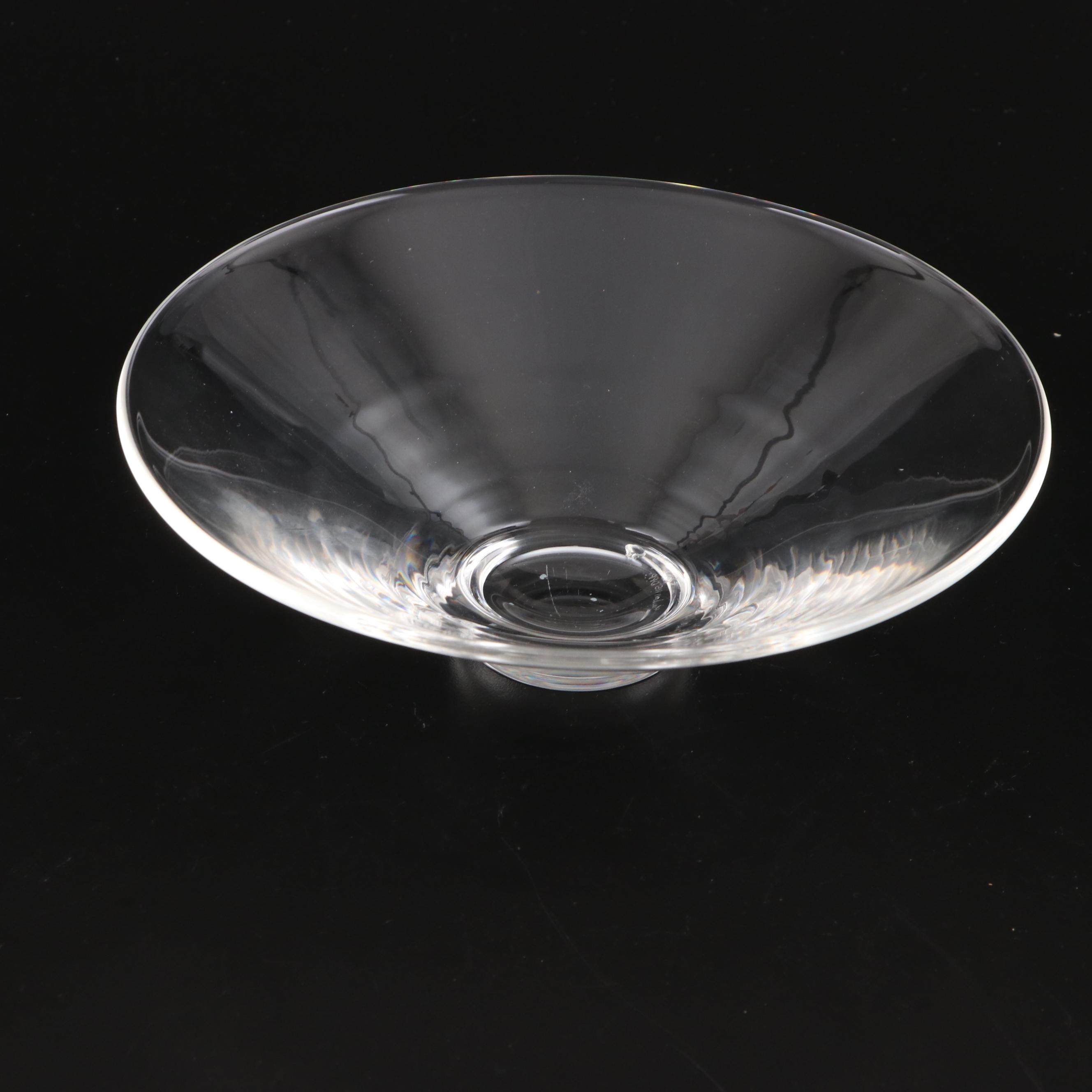 Steuben Glass Flared Bowl and "Love" Figurine