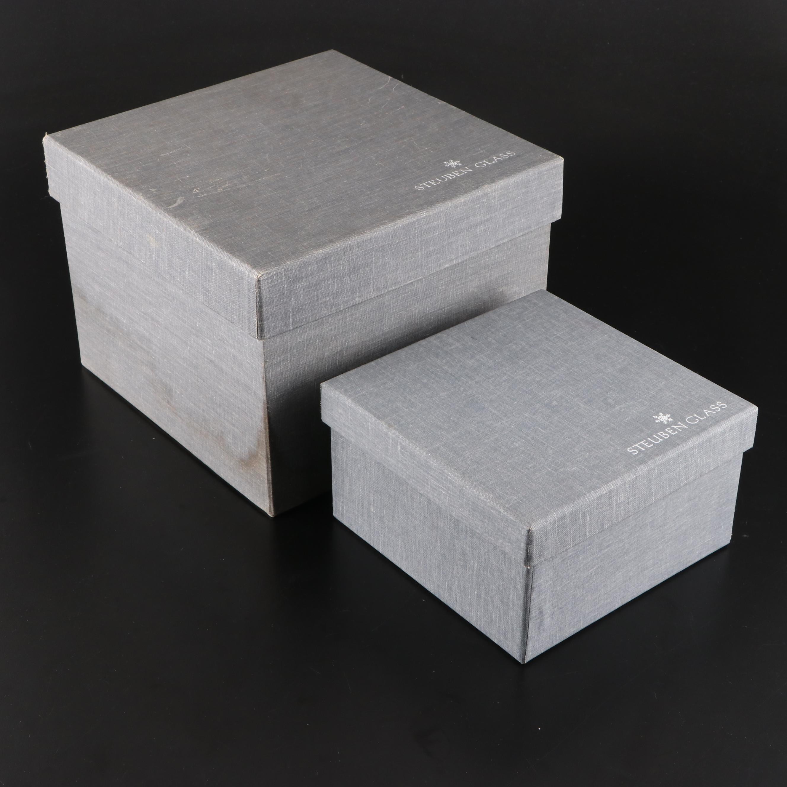 Steuben Glass Flared Bowl and "Love" Figurine