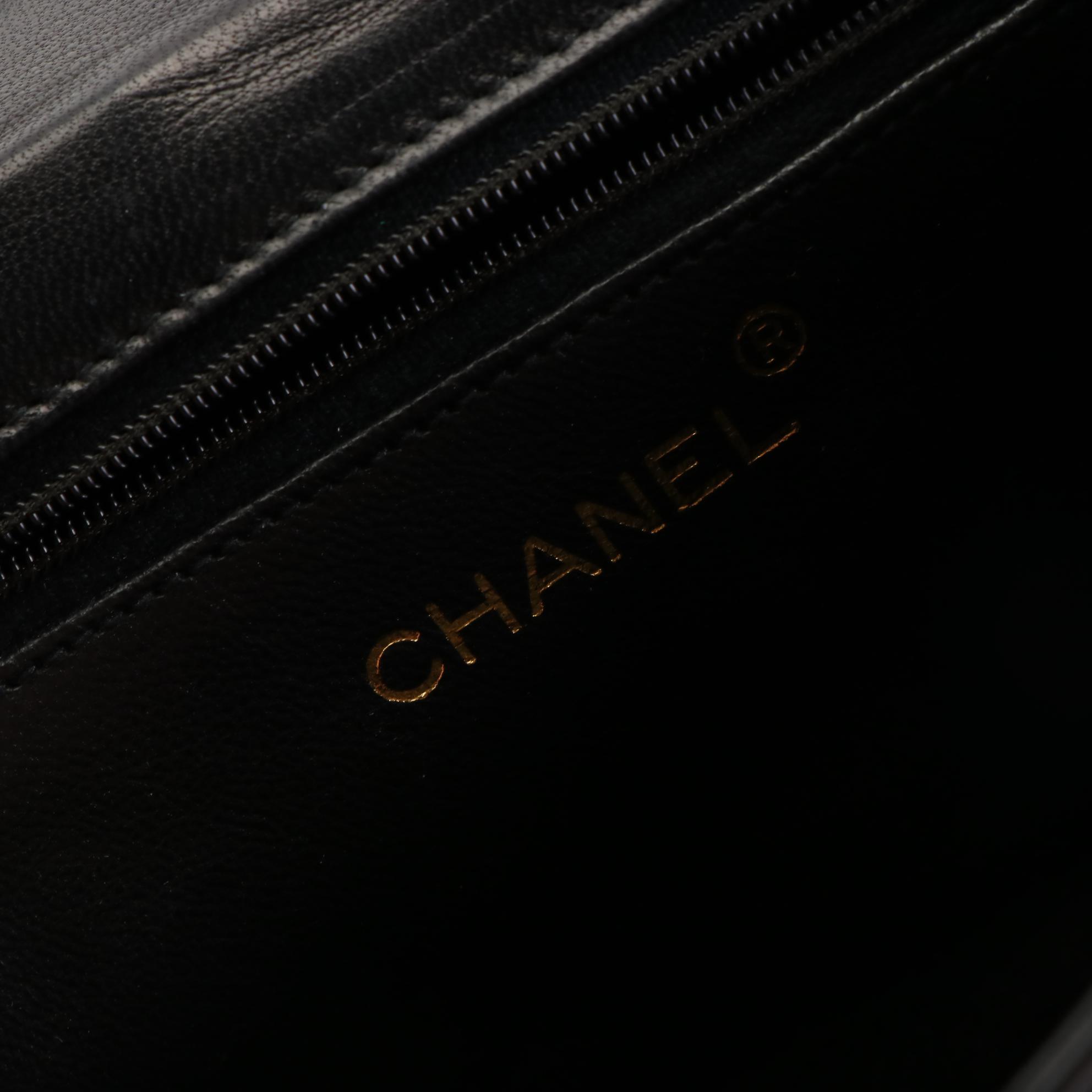 Chanel CC Tassel Shoulder Bag in Quilted Lambskin Leather with Box