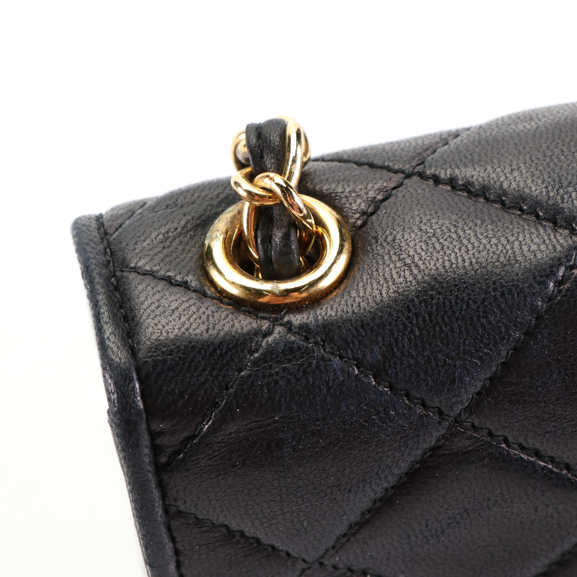 Chanel CC Tassel Shoulder Bag in Quilted Lambskin Leather with Box